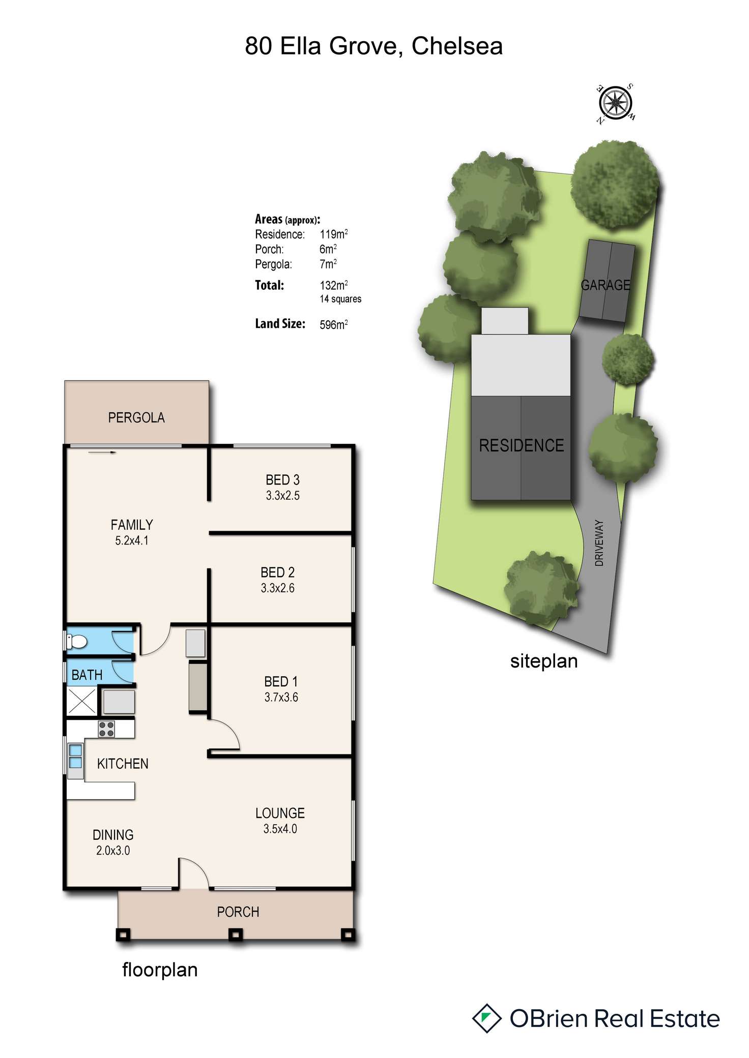 Floorplan of Homely house listing, 80 Ella Grove, Chelsea VIC 3196