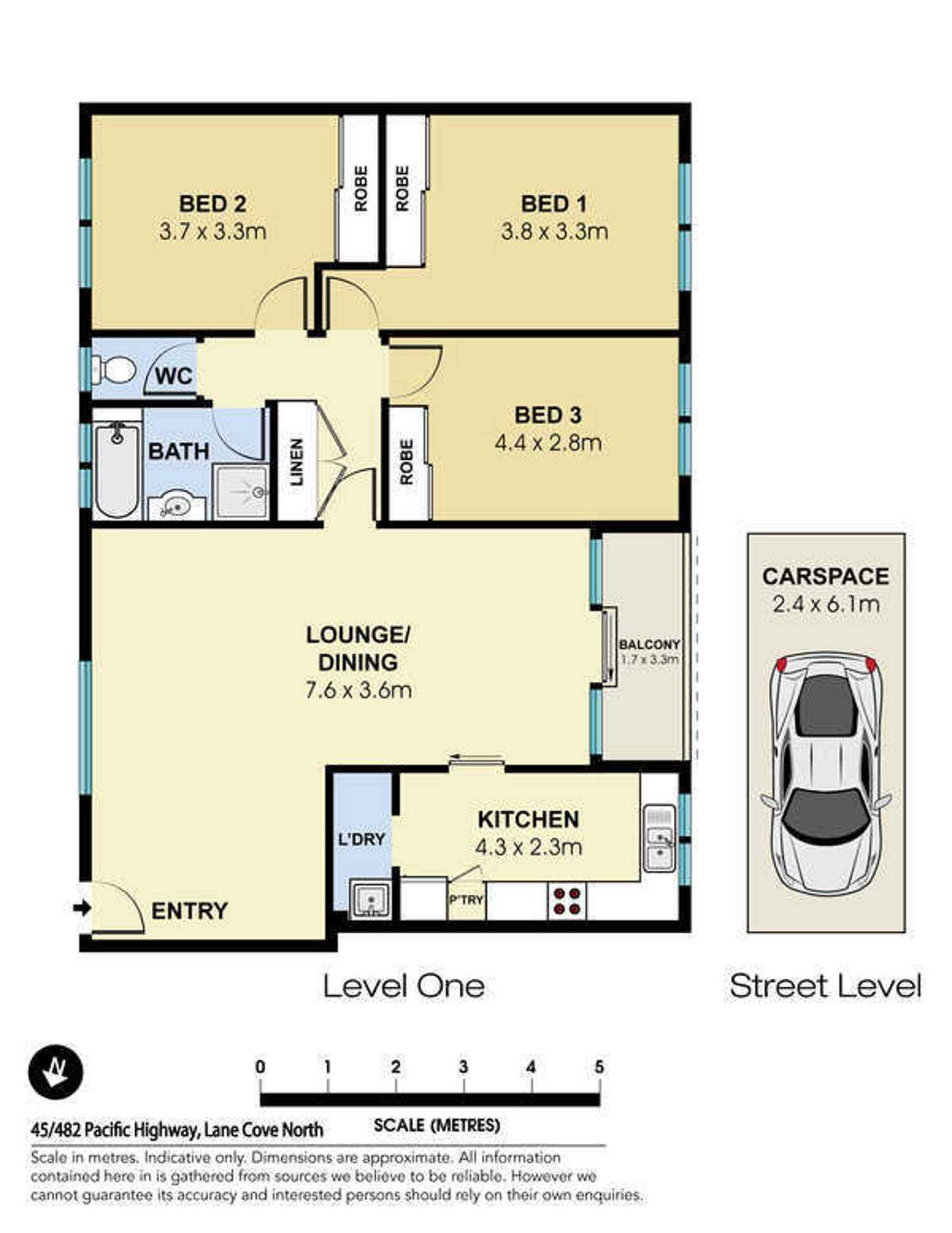Floorplan of Homely apartment listing, 45/482 Pacific Highway, Lane Cove NSW 2066