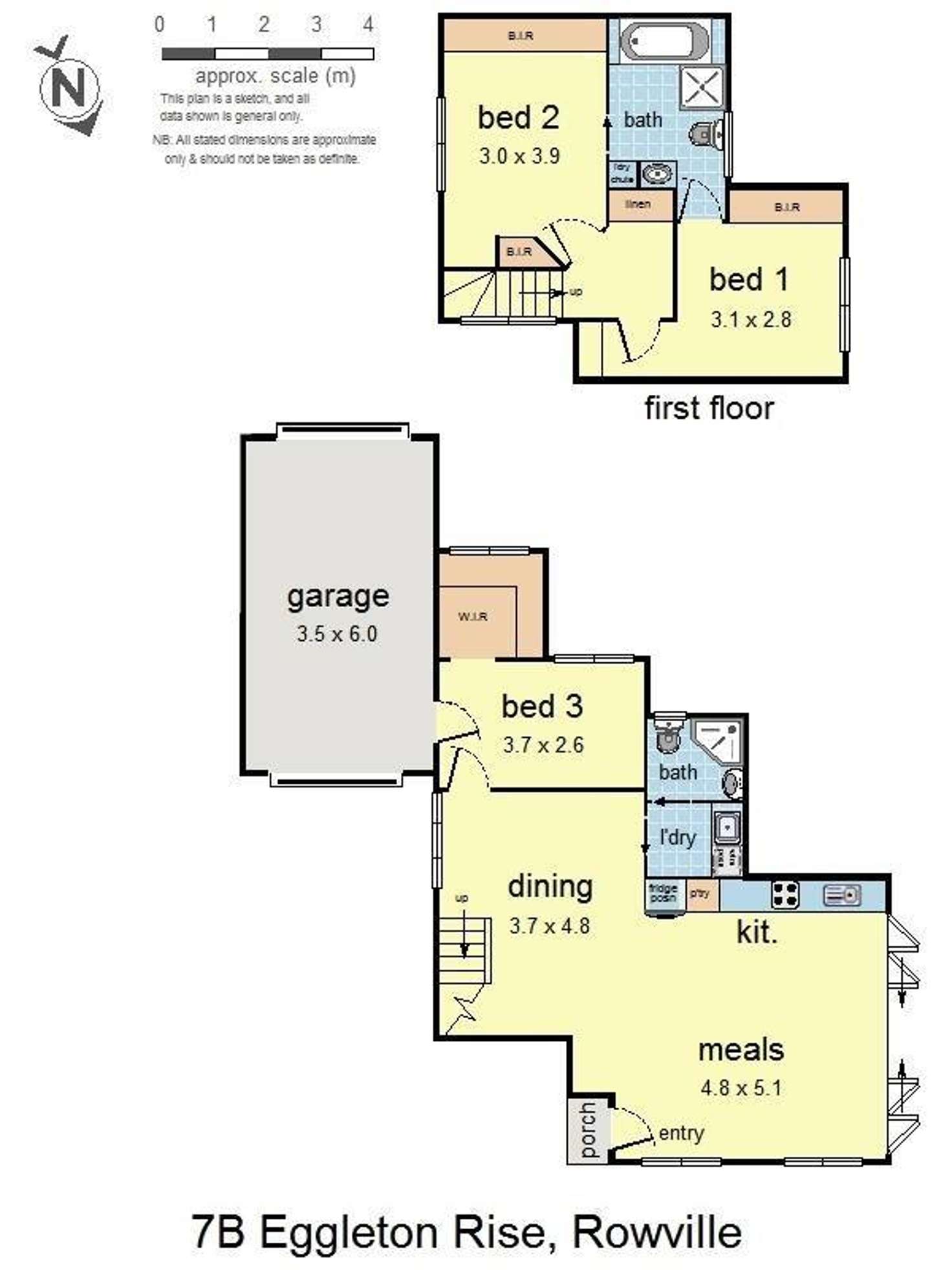 Floorplan of Homely townhouse listing, 7B Eggleton Rise, Rowville VIC 3178
