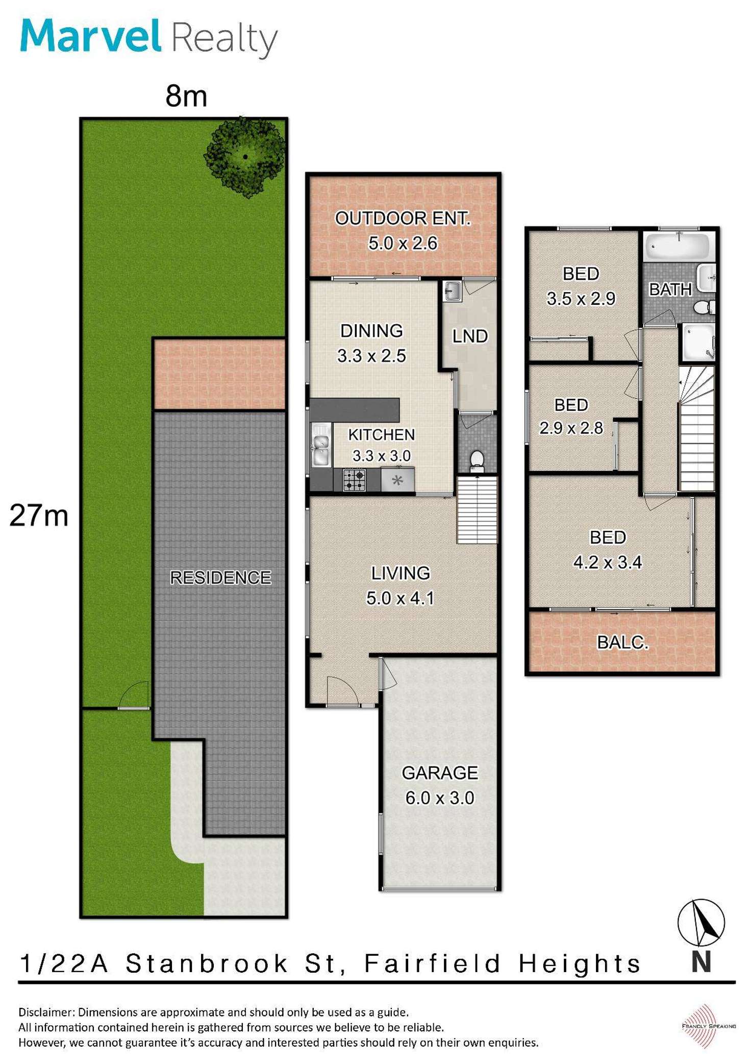 Floorplan of Homely townhouse listing, 1/22A Stanbrook Street, Fairfield Heights NSW 2165