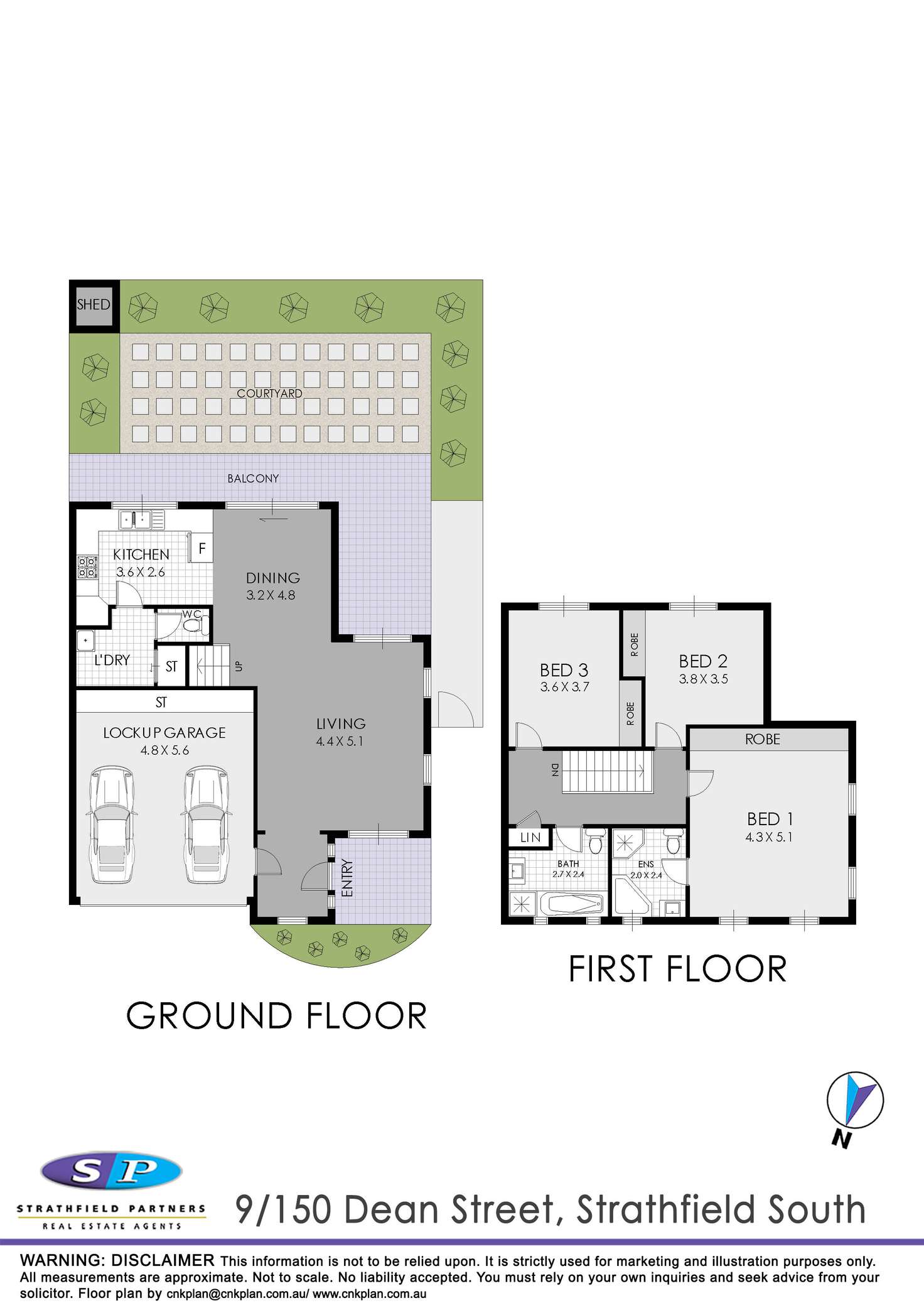 Floorplan of Homely townhouse listing, 9/150 Dean Street, Strathfield South NSW 2136