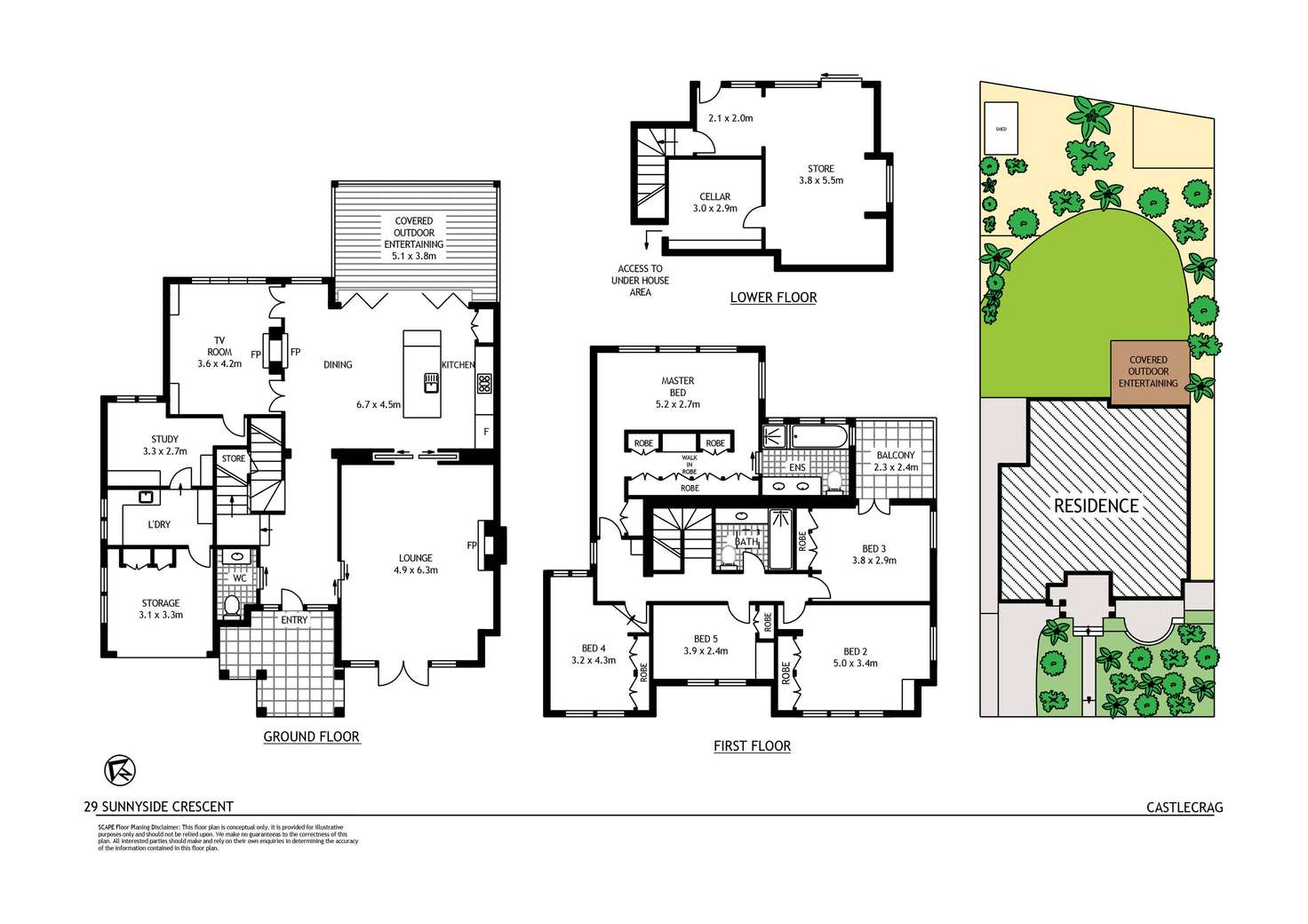 Floorplan of Homely house listing, 29 Sunnyside Crescent, Castlecrag NSW 2068