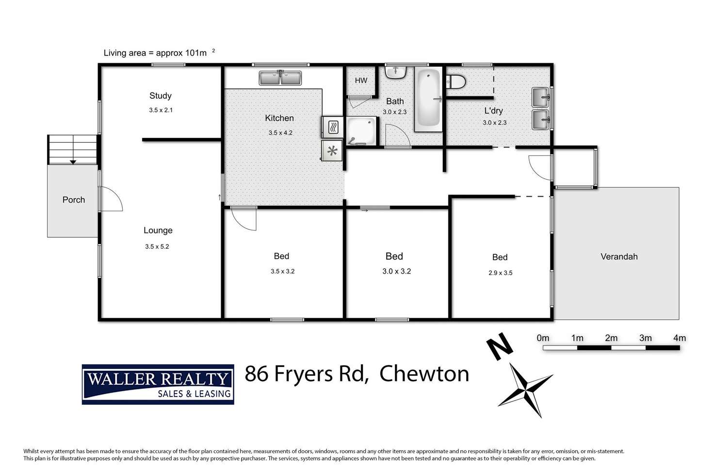 Floorplan of Homely house listing, 86 Fryers Road, Chewton VIC 3451