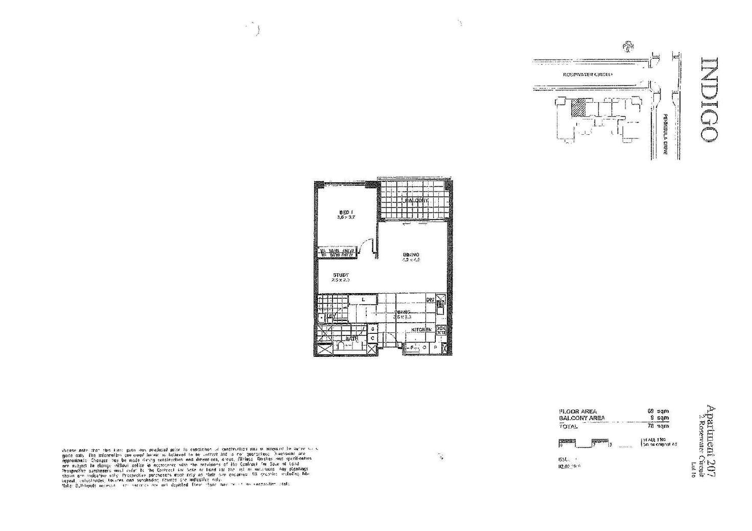 Floorplan of Homely apartment listing, Level 2/207/2 Rosewater Circuit, Breakfast Point NSW 2137