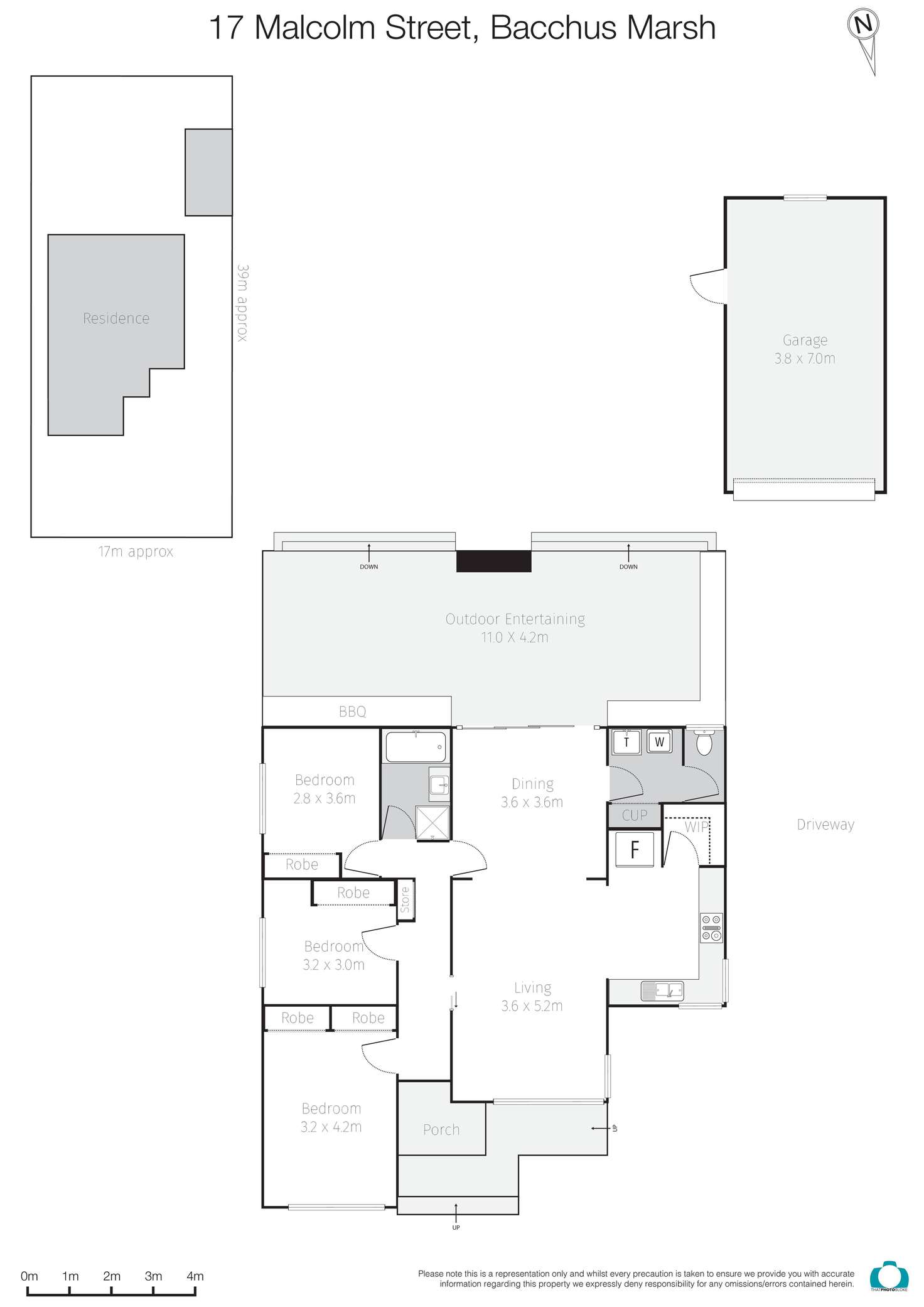 Floorplan of Homely house listing, 17 Malcolm Street, Bacchus Marsh VIC 3340