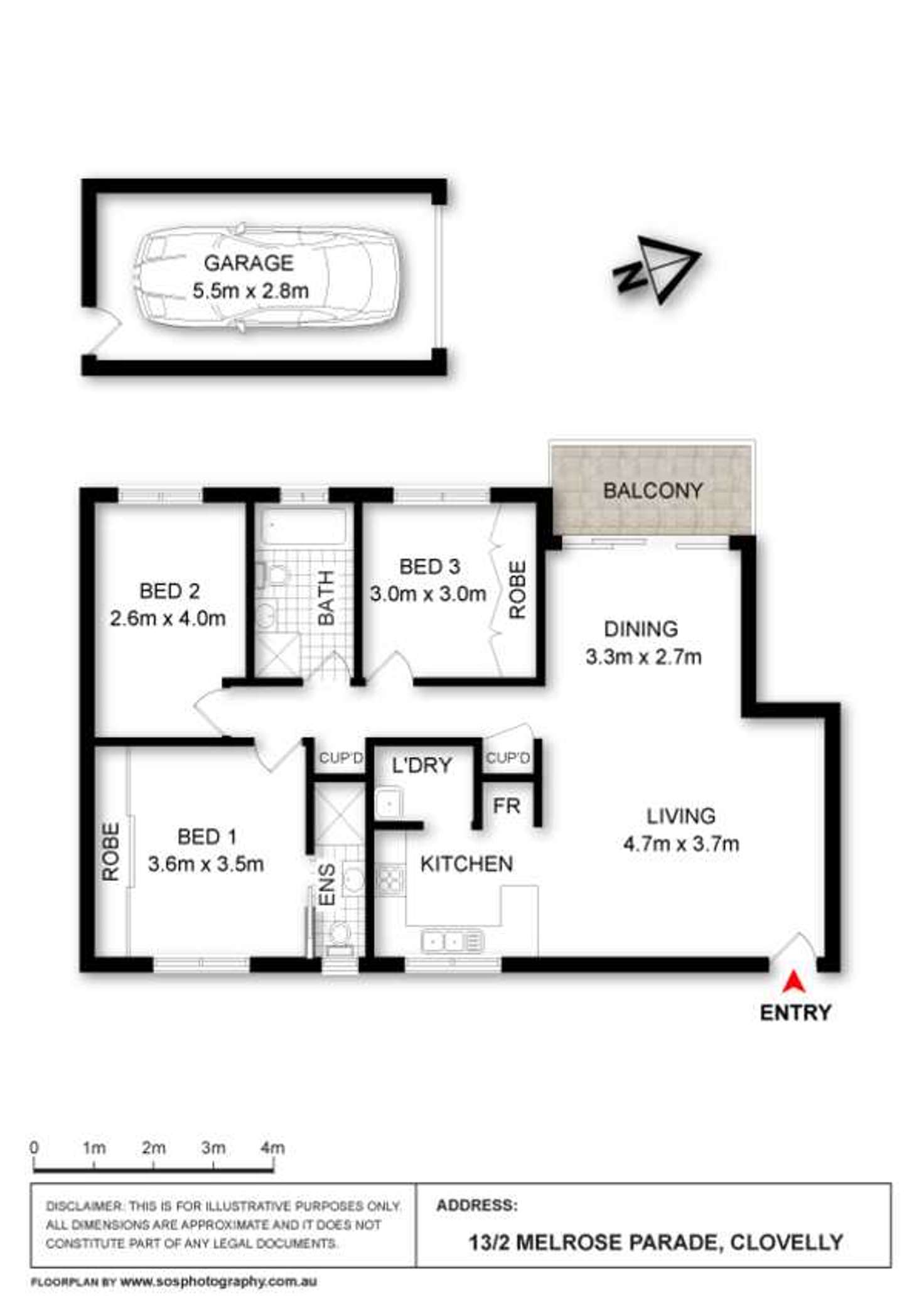 Floorplan of Homely apartment listing, 13/2 Melrose Parade, Clovelly NSW 2031