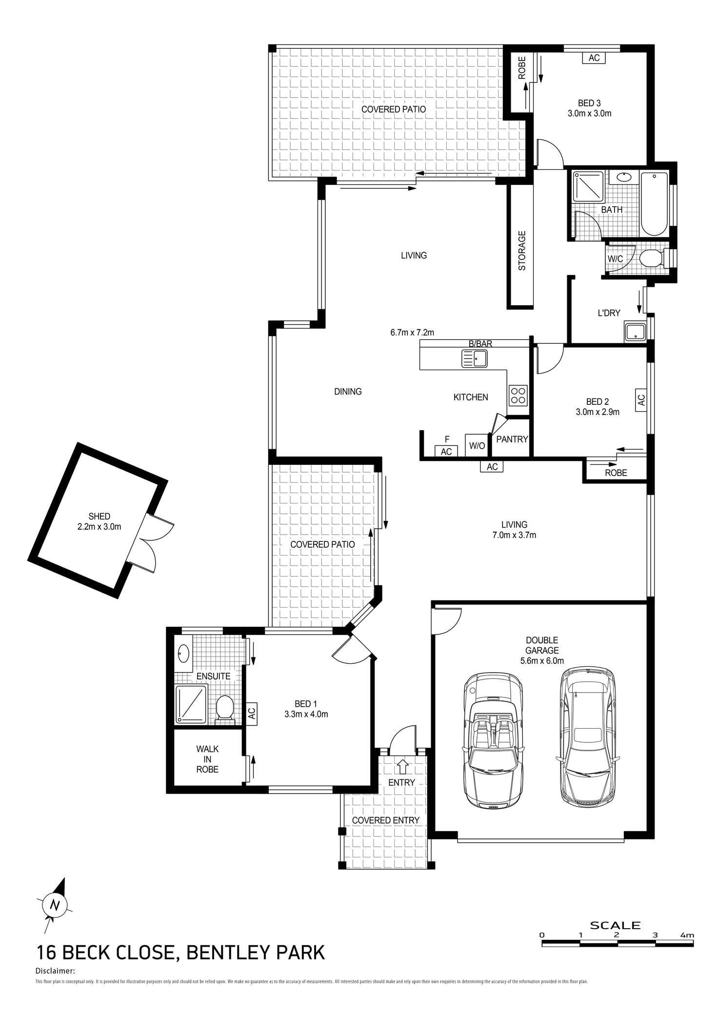 Floorplan of Homely house listing, 16 Beck Close, Bentley Park QLD 4869