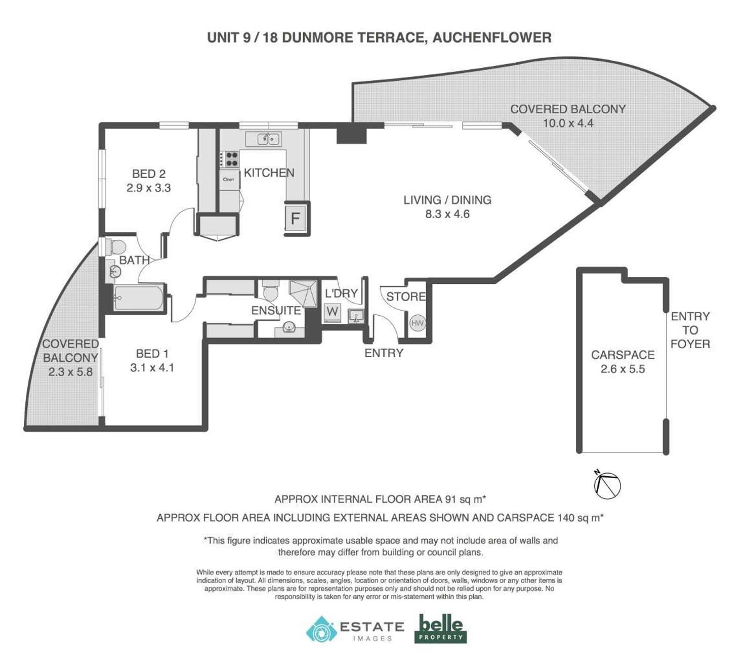Floorplan of Homely unit listing, 9/18 Dunmore Terrace, Auchenflower QLD 4066