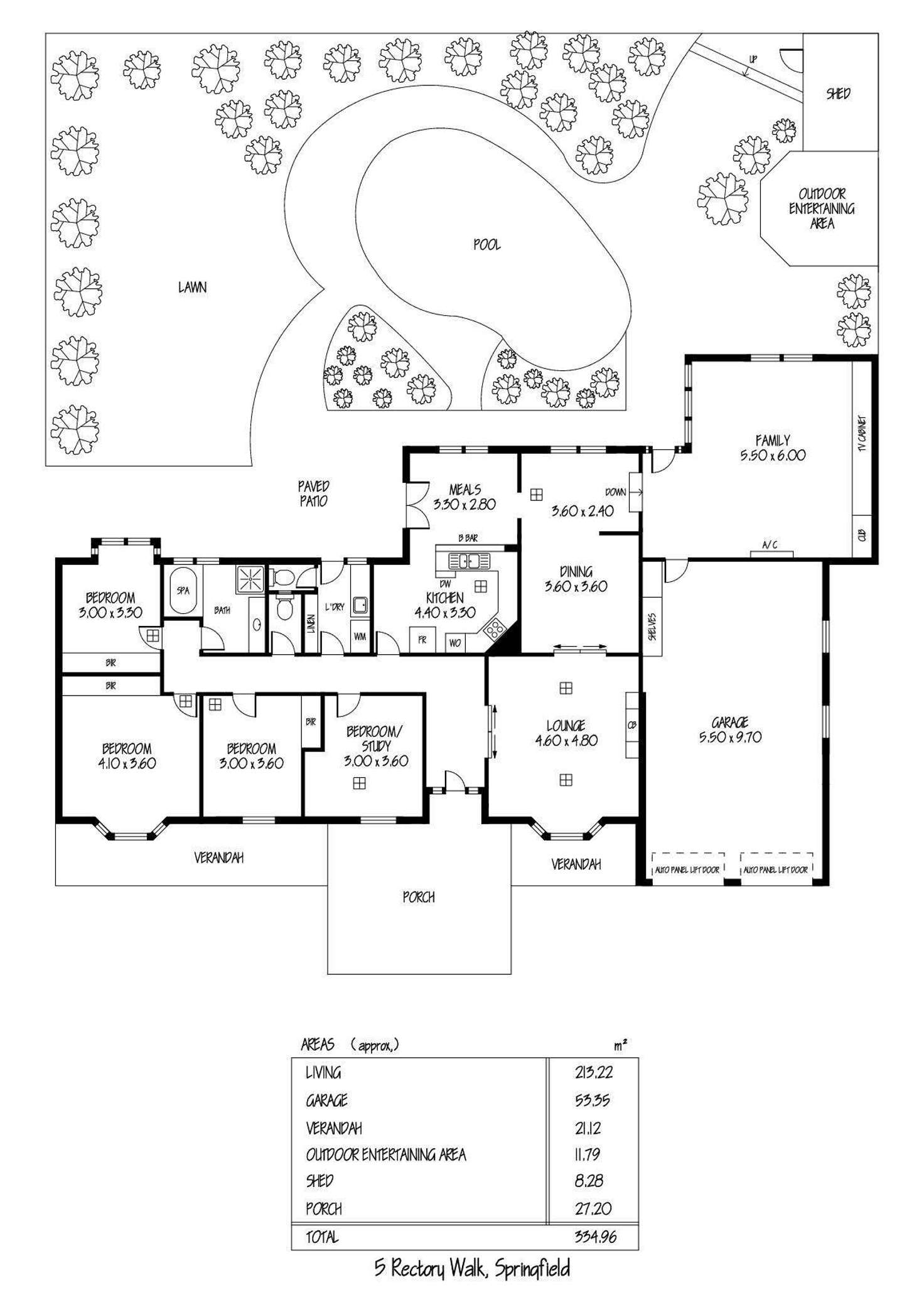 Floorplan of Homely house listing, 5 Rectory Walk, Springfield SA 5062
