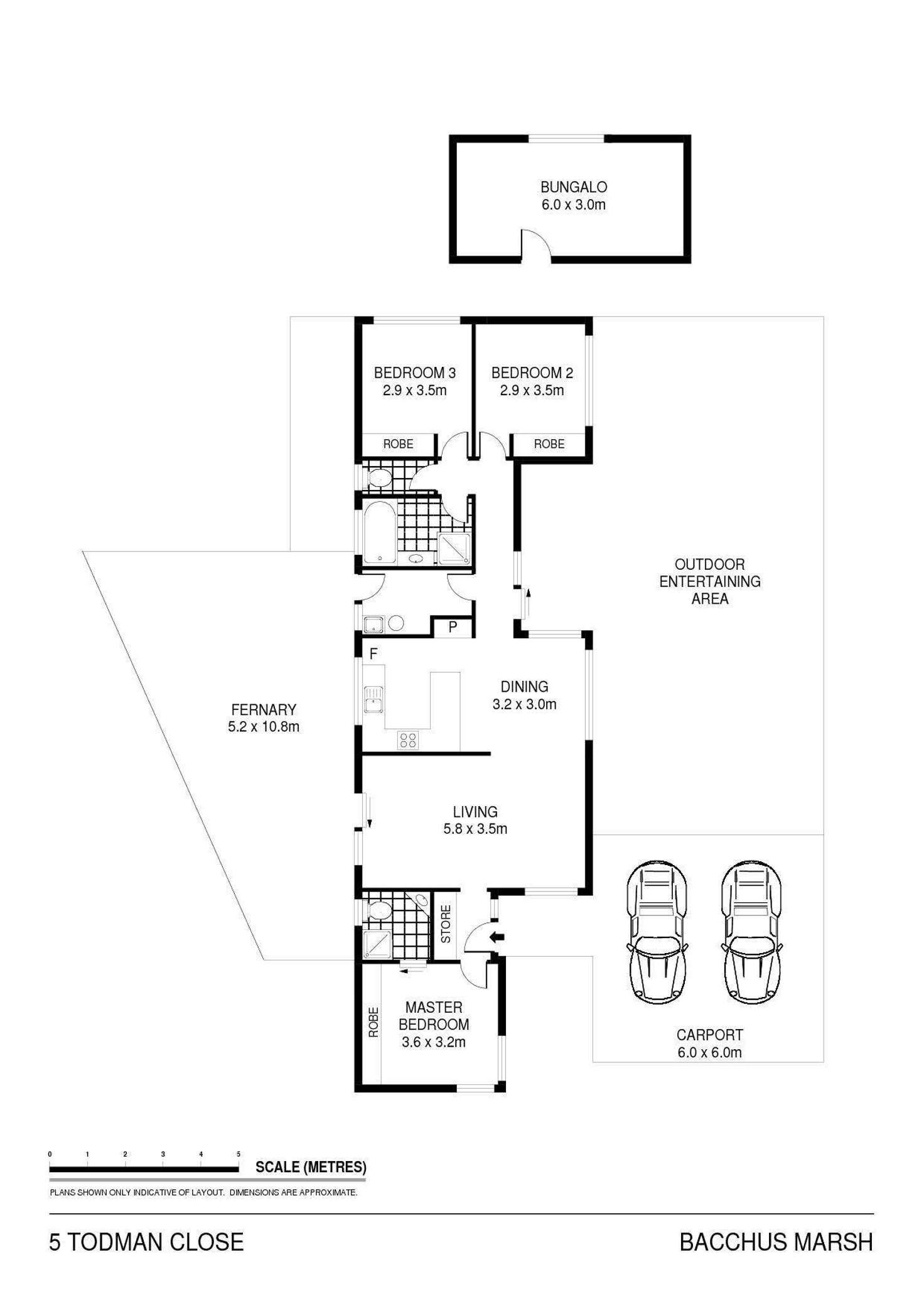 Floorplan of Homely house listing, 5 Todman Close, Bacchus Marsh VIC 3340