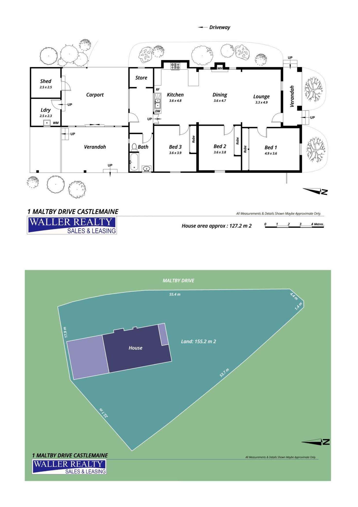 Floorplan of Homely house listing, 1 Maltby Drive, Castlemaine VIC 3450