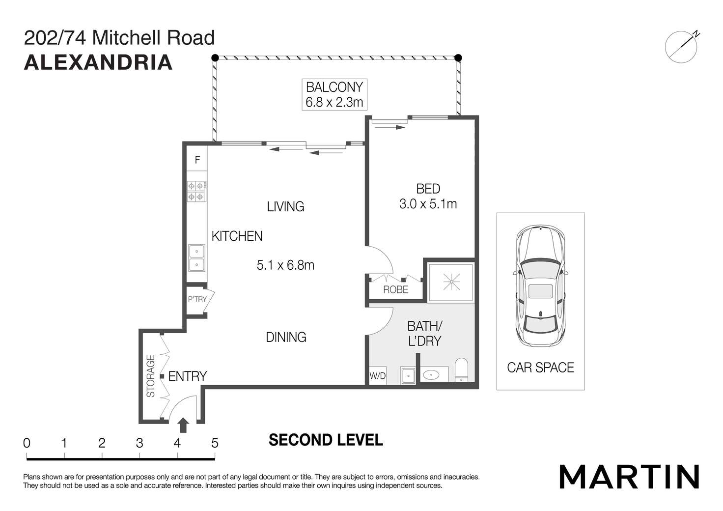 Floorplan of Homely apartment listing, 202/74 Mitchell Road, Alexandria NSW 2015