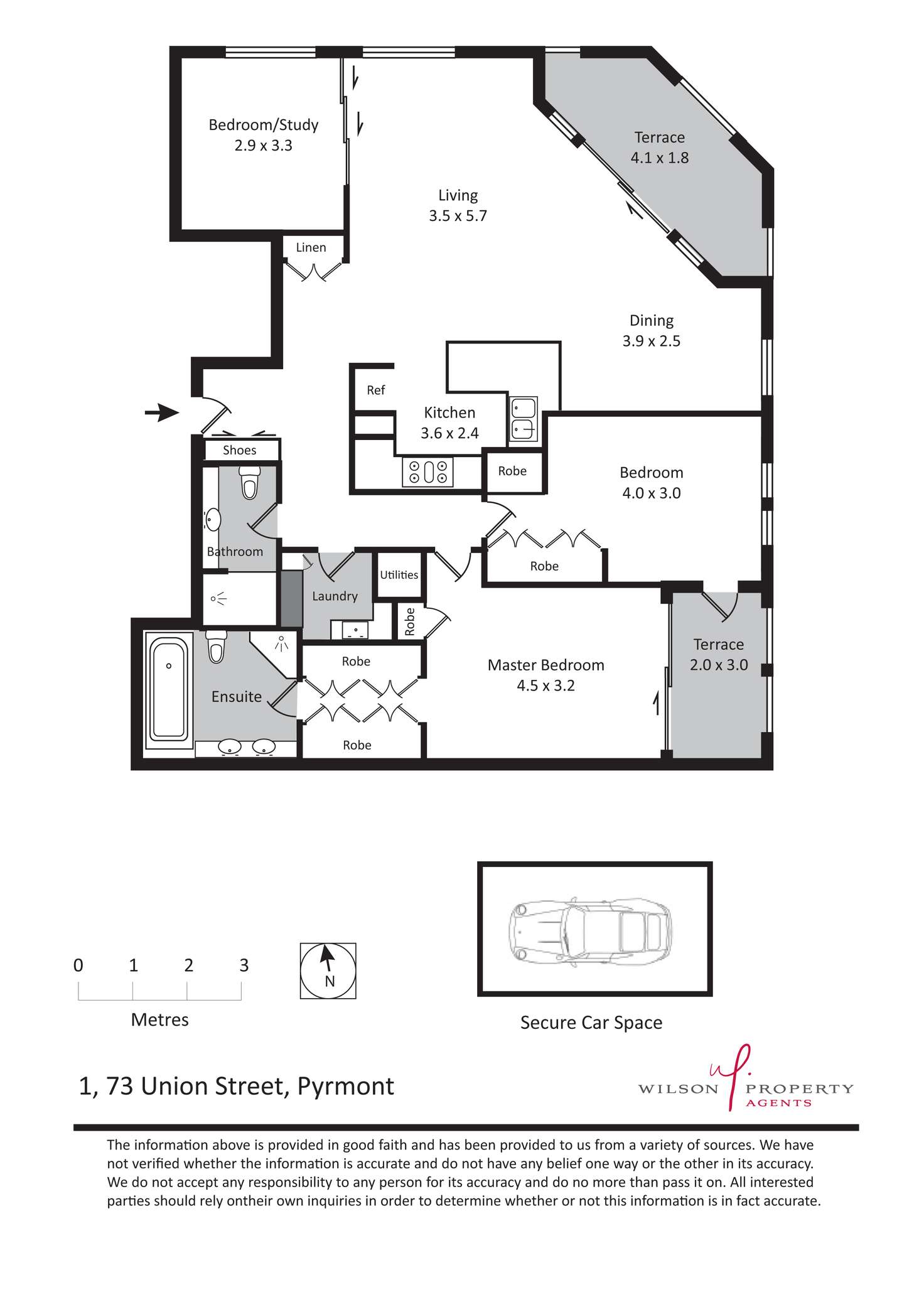 Floorplan of Homely apartment listing, 1/73 Union Street, Pyrmont NSW 2009