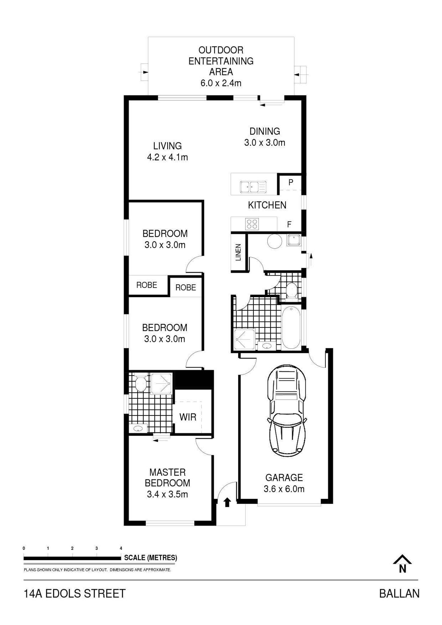 Floorplan of Homely house listing, 14A Edols Street, Ballan VIC 3342