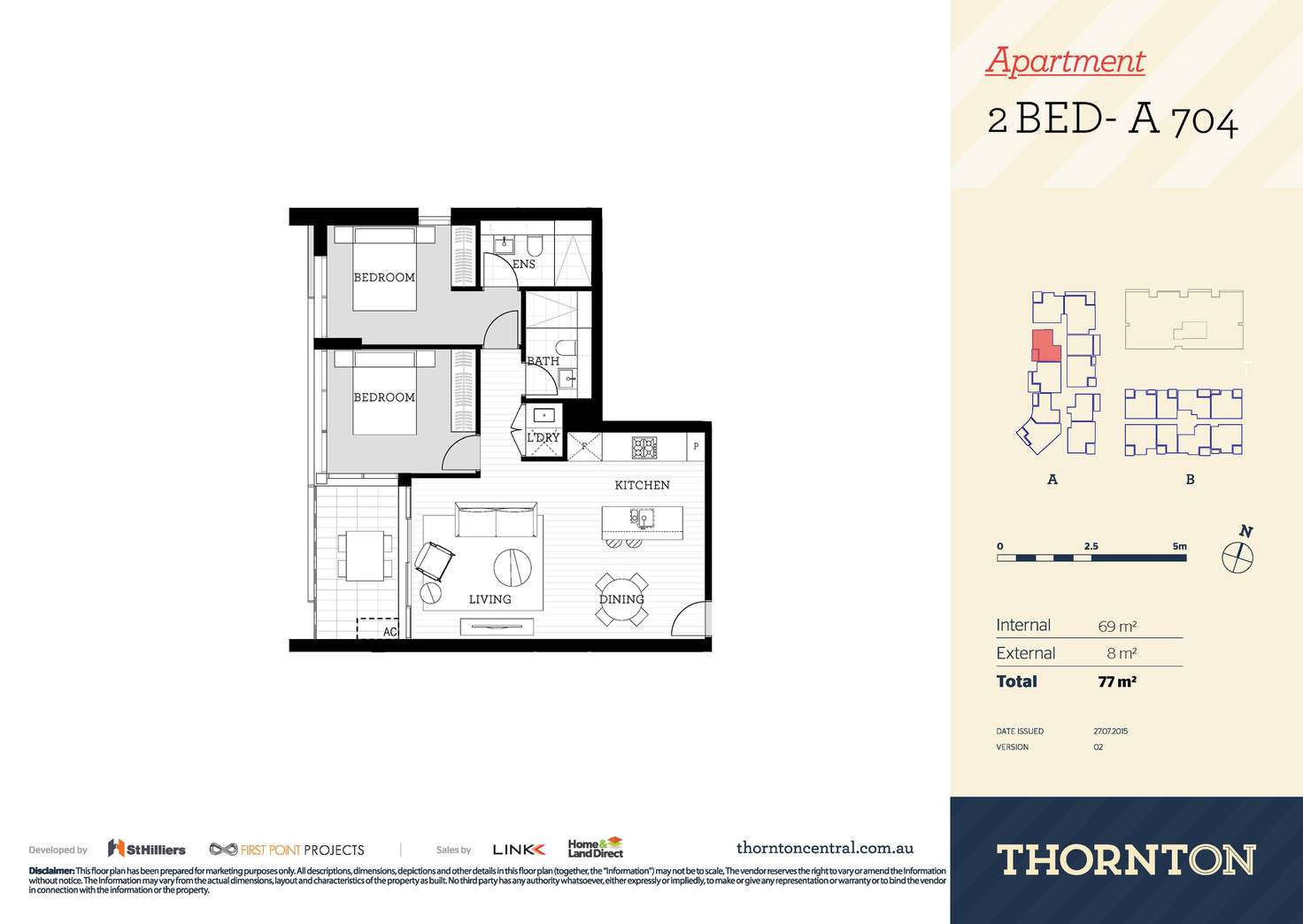 Floorplan of Homely apartment listing, 704/81A Lord Sheffield Circuit, Penrith NSW 2750
