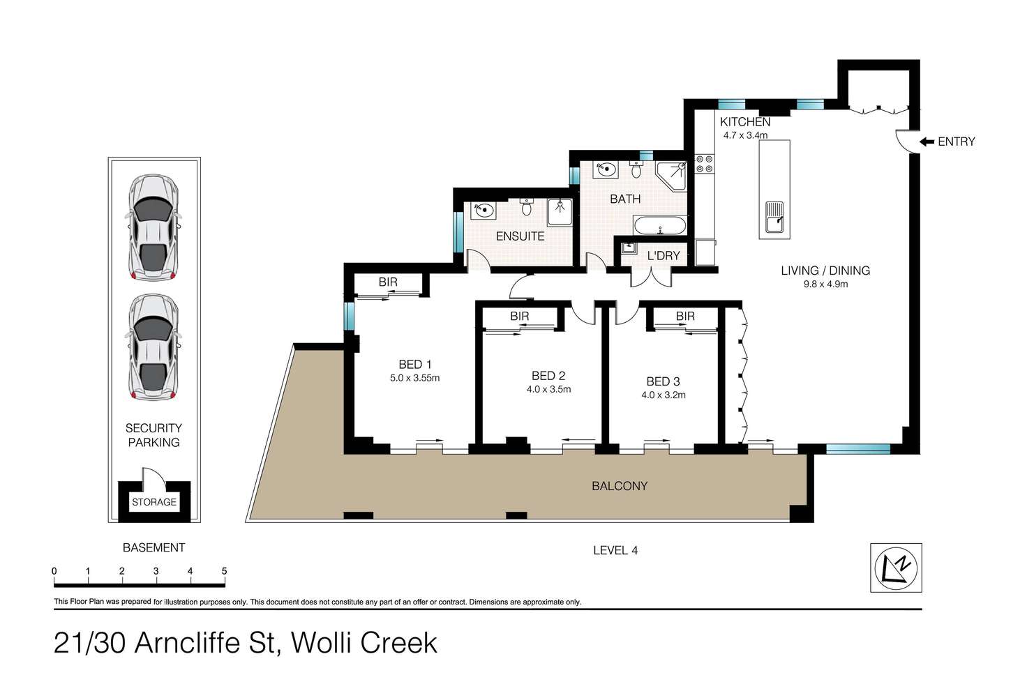 Floorplan of Homely apartment listing, 21/30-32 Arncliffe Street, Wolli Creek NSW 2205