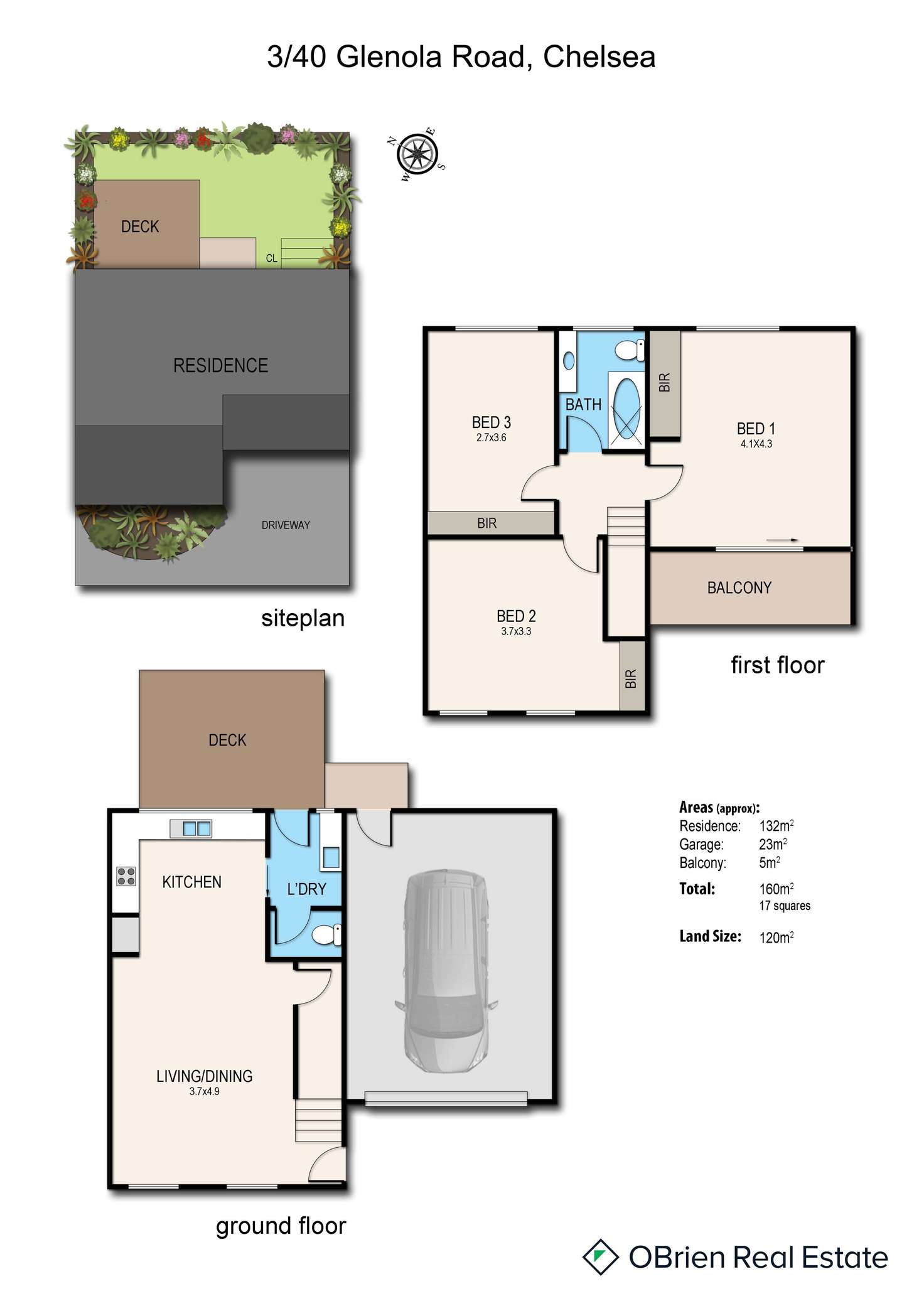 Floorplan of Homely unit listing, 3/40 Glenola Road, Chelsea VIC 3196