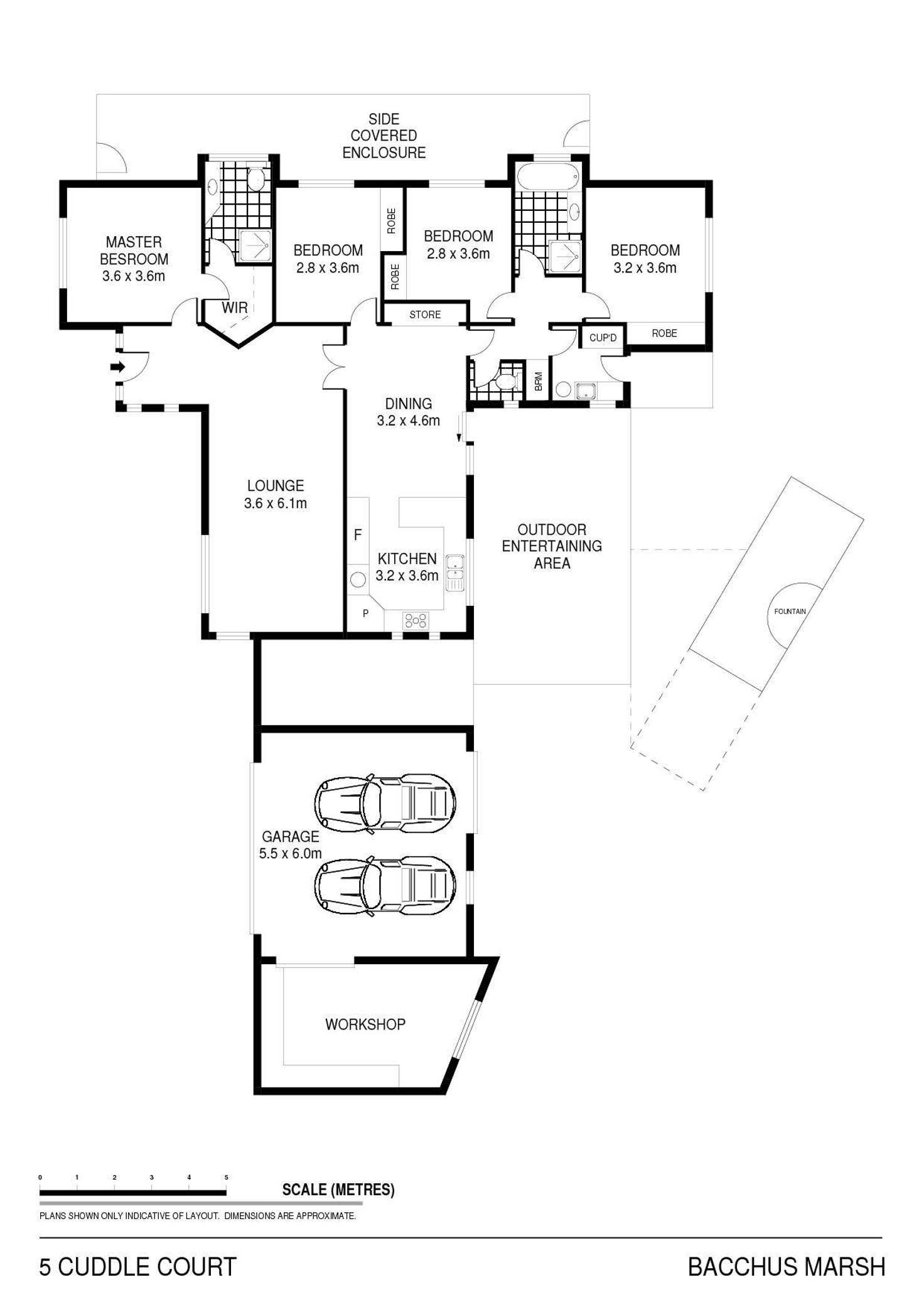 Floorplan of Homely house listing, 5 Cuddle Court, Bacchus Marsh VIC 3340