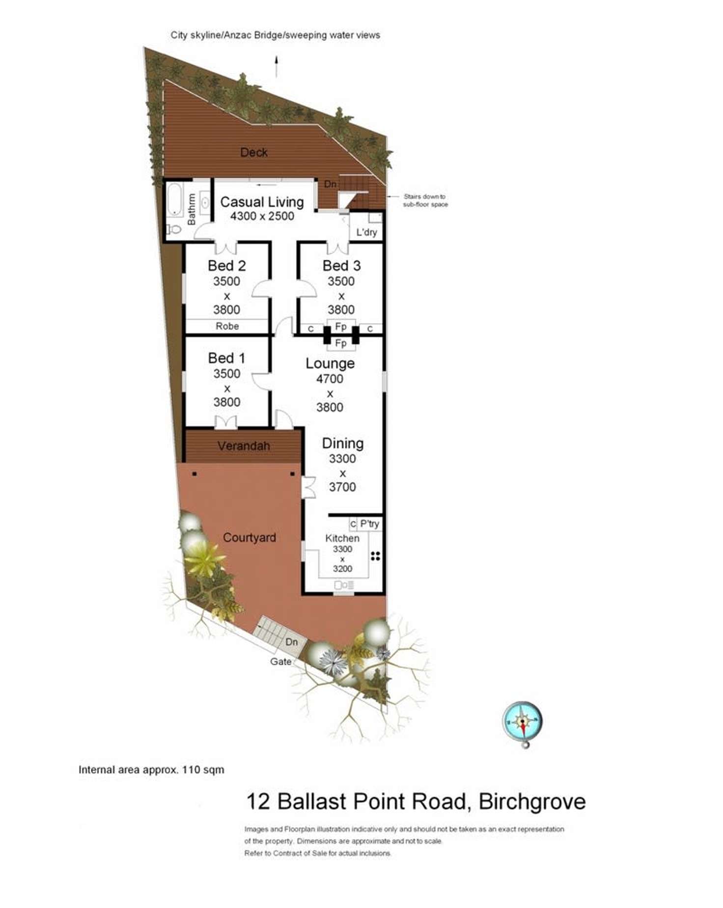 Floorplan of Homely house listing, 12 Ballast Point Road, Birchgrove NSW 2041