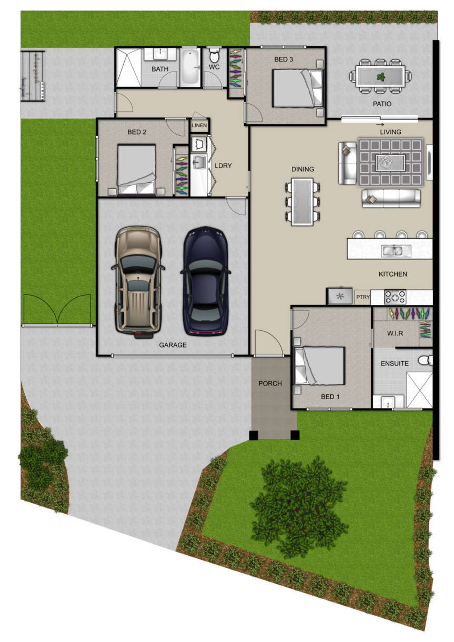 Floorplan of Homely semiDetached listing, 1/48 Augusta Circuit, Peregian Springs QLD 4573