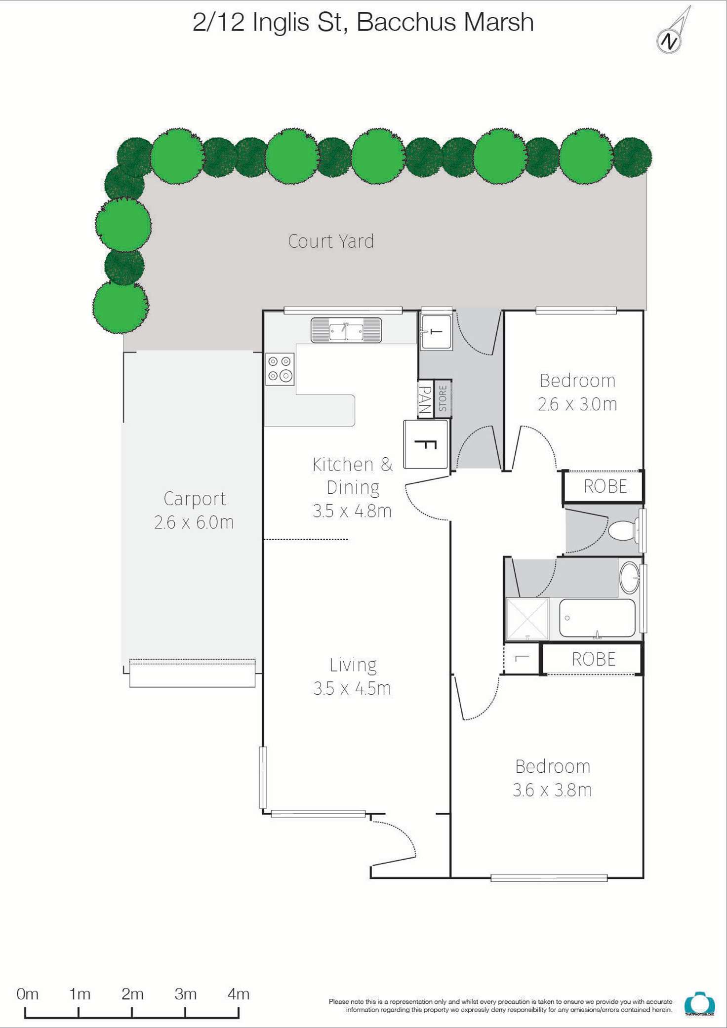 Floorplan of Homely unit listing, 2/12 Inglis Street, Bacchus Marsh VIC 3340