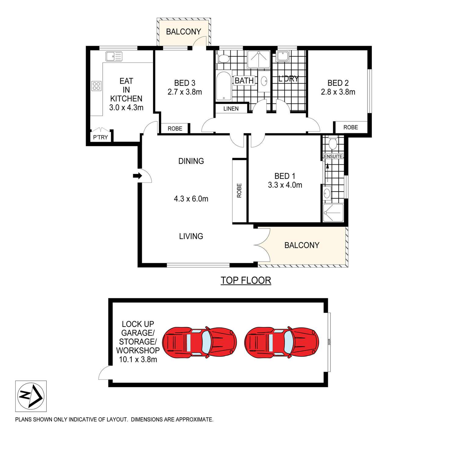 Floorplan of Homely unit listing, 15/44 Chandos Street, Ashfield NSW 2131