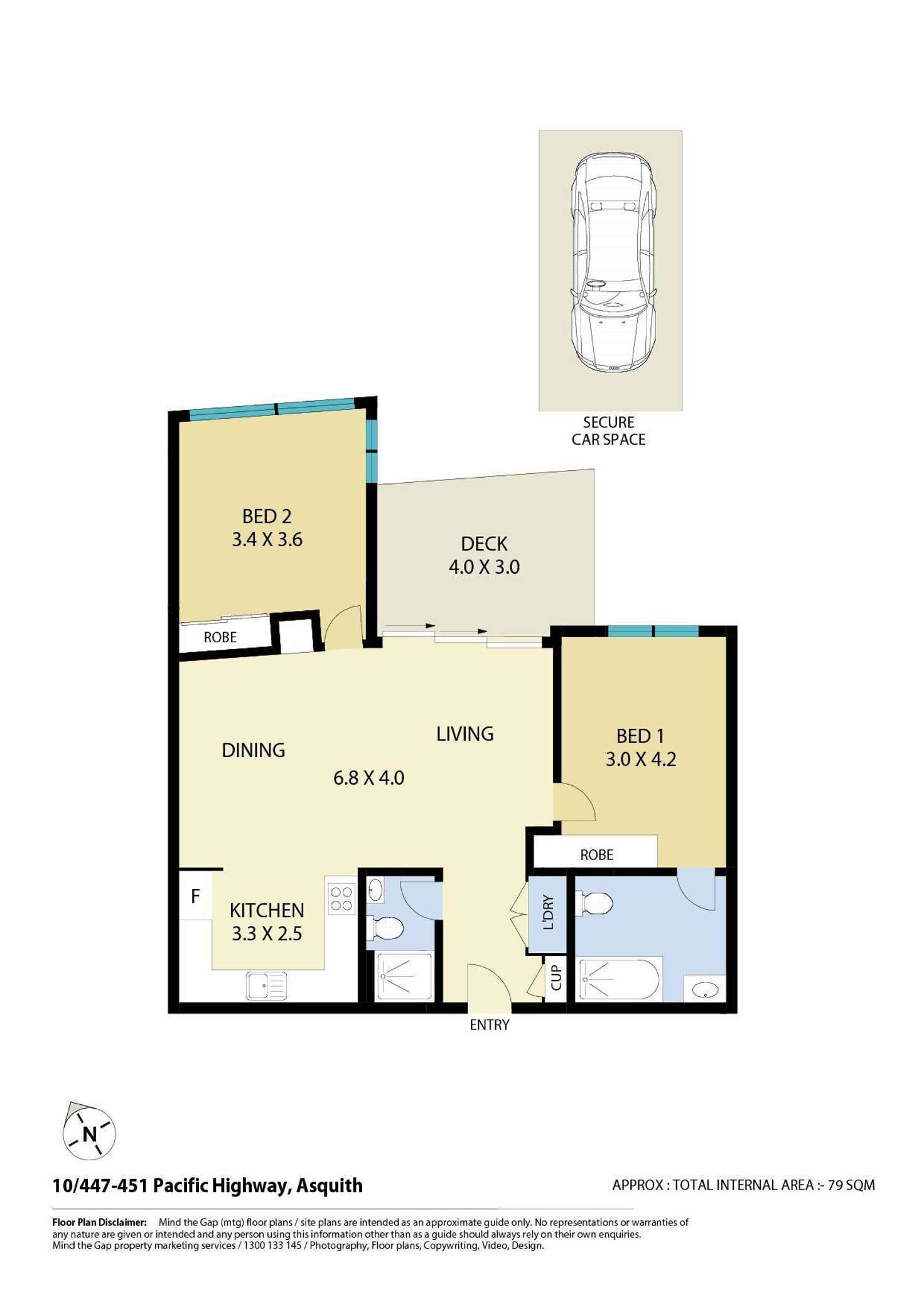 Floorplan of Homely apartment listing, 10/447-451 Pacific Highway, Asquith NSW 2077