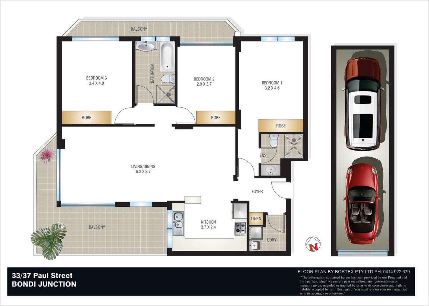 Floorplan of Homely apartment listing, 33/37 Paul Street, Bondi Junction NSW 2022