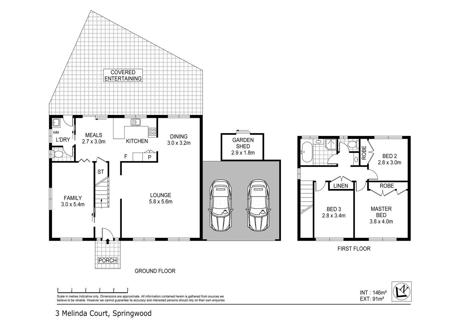 Floorplan of Homely house listing, 3 Melinda Court, Springwood QLD 4127