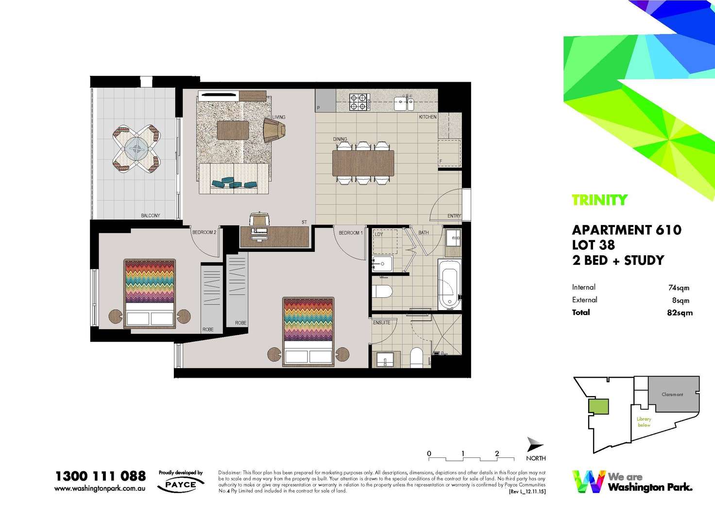 Floorplan of Homely apartment listing, 610/11A Washington Avenue, Riverwood NSW 2210