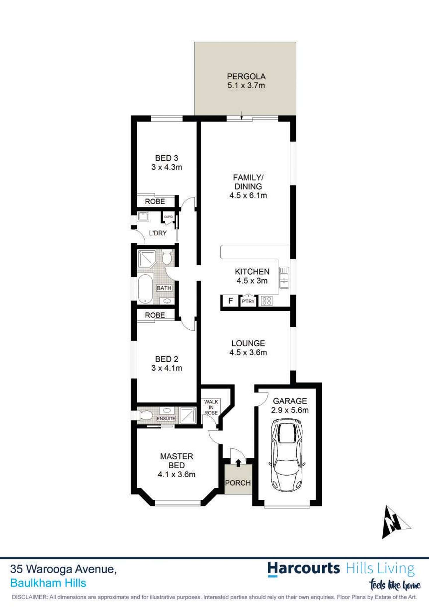 Floorplan of Homely house listing, 35 Warooga Avenue, Baulkham Hills NSW 2153