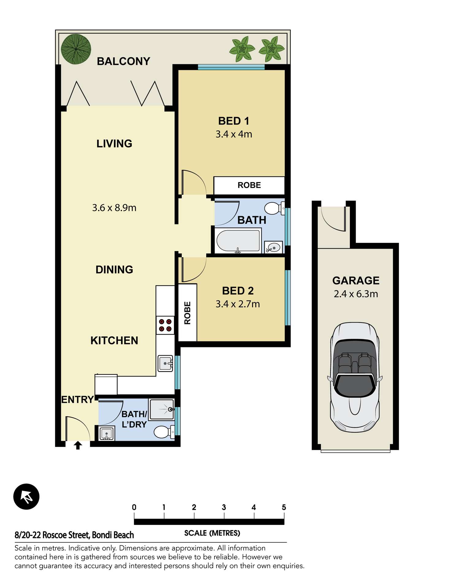 Floorplan of Homely apartment listing, 8/20-22 Roscoe Street, Bondi Beach NSW 2026