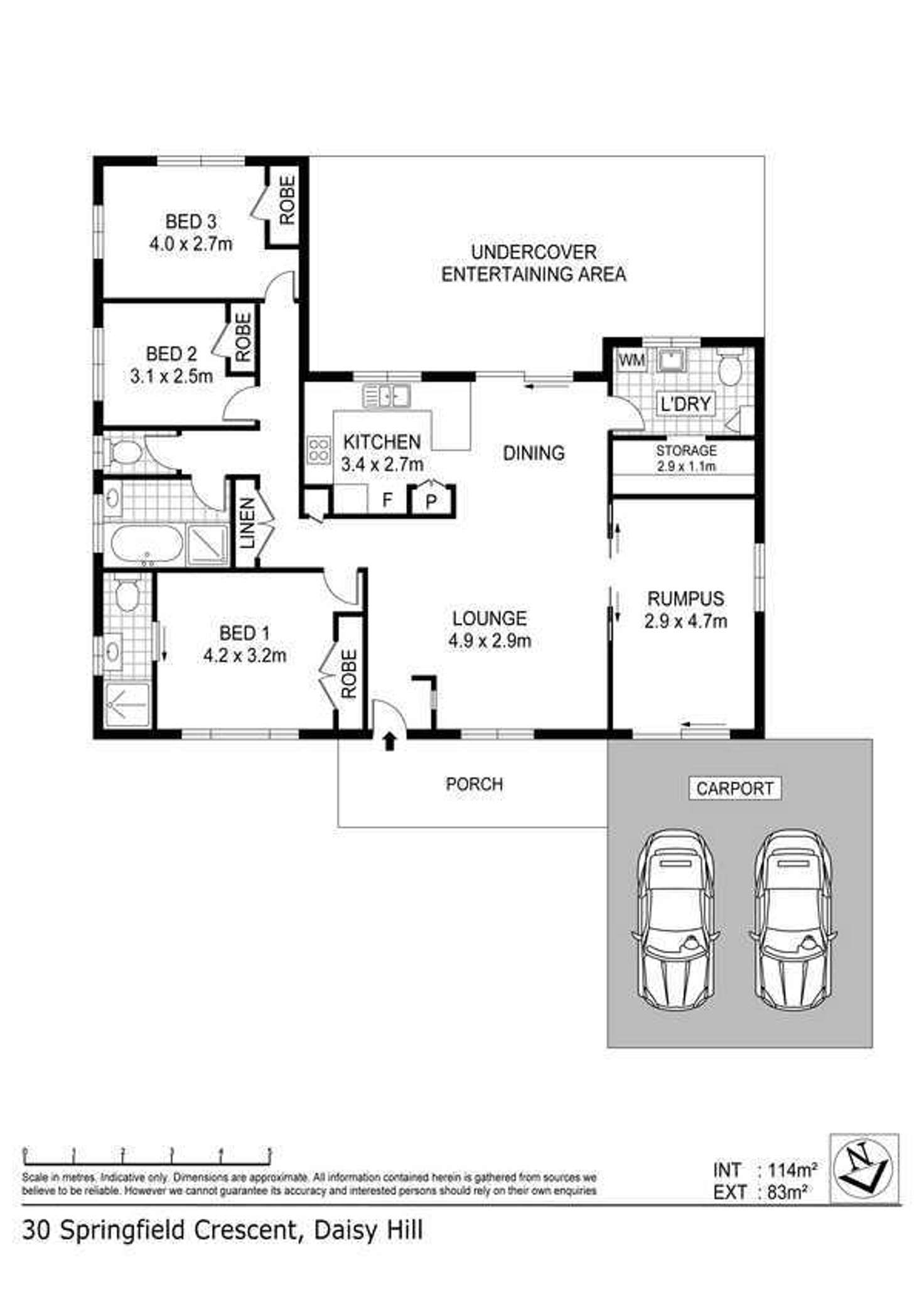 Floorplan of Homely house listing, 30 Springfield Crescent, Daisy Hill QLD 4127