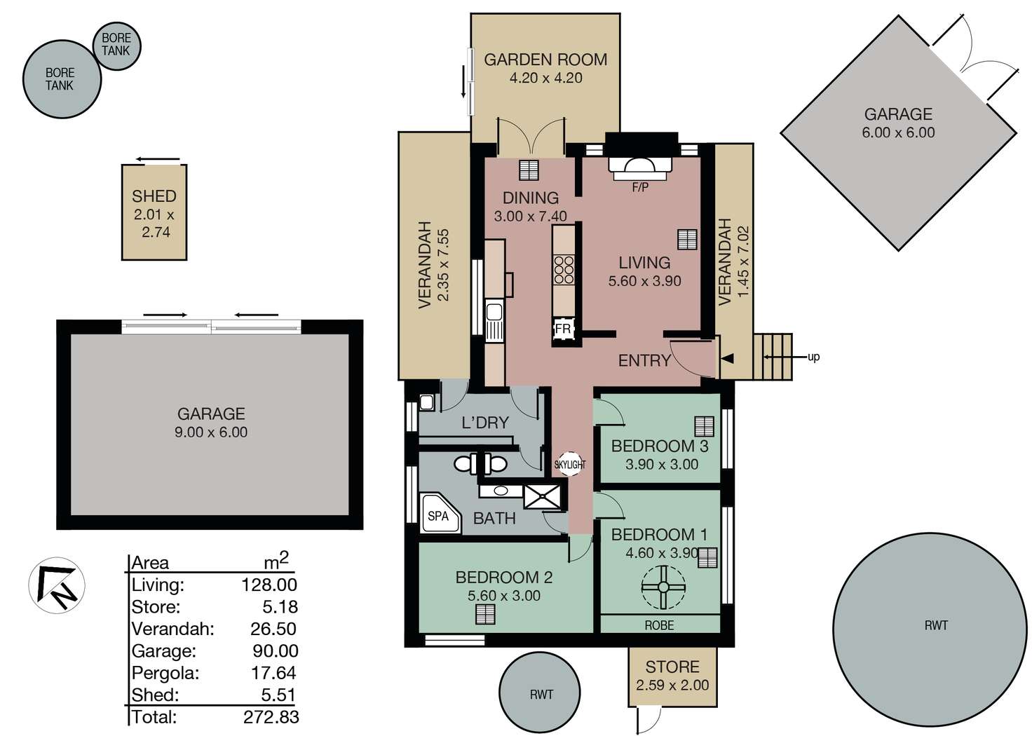 Floorplan of Homely house listing, 195 Oakwood Road, Balhannah SA 5242