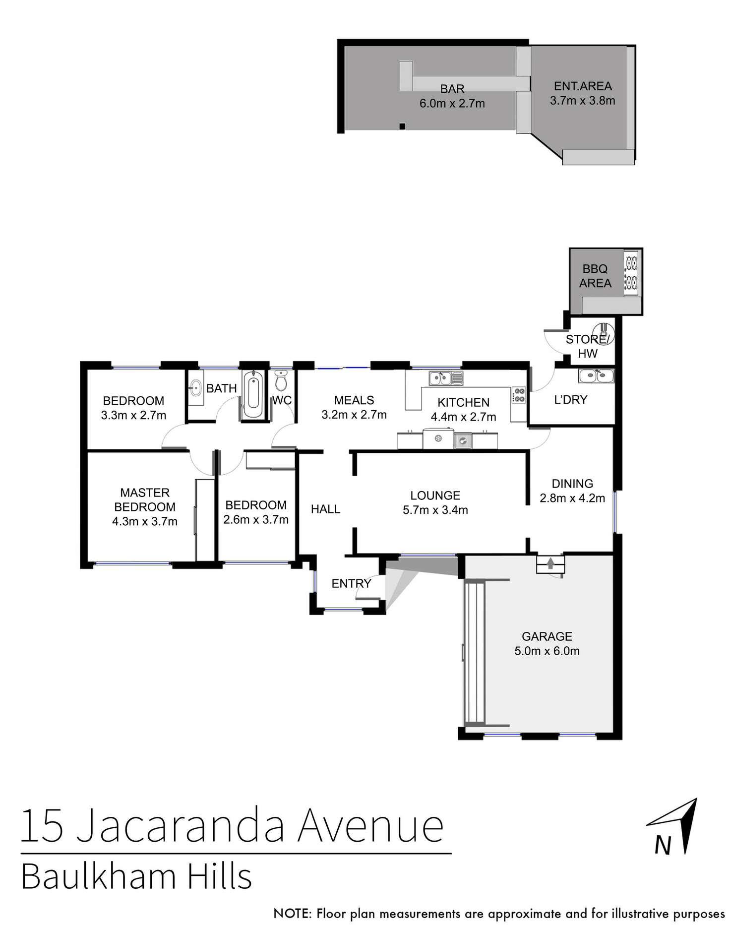 Floorplan of Homely house listing, 15 Jacaranda Avenue, Baulkham Hills NSW 2153