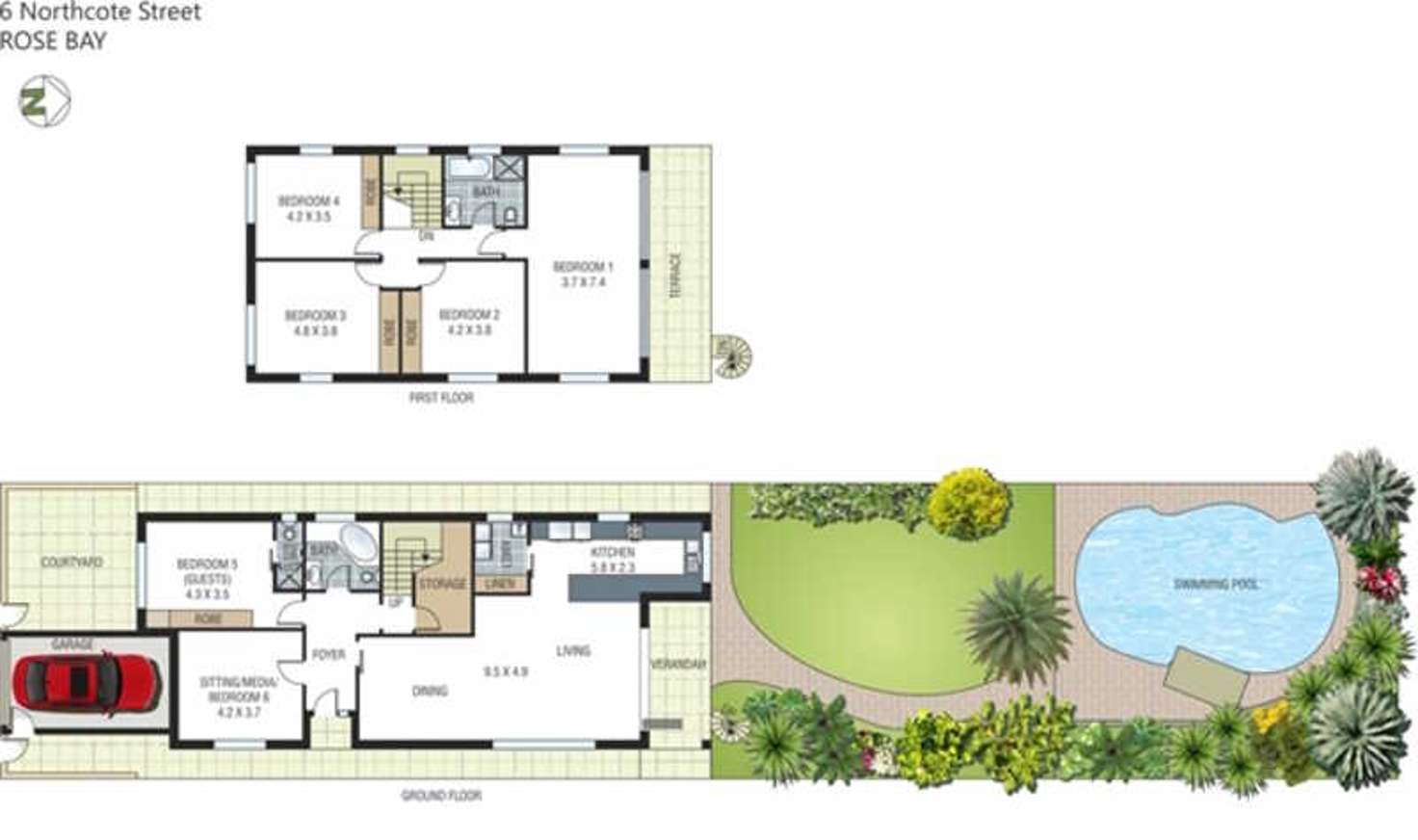 Floorplan of Homely house listing, 6 Northcote Street, Rose Bay NSW 2029