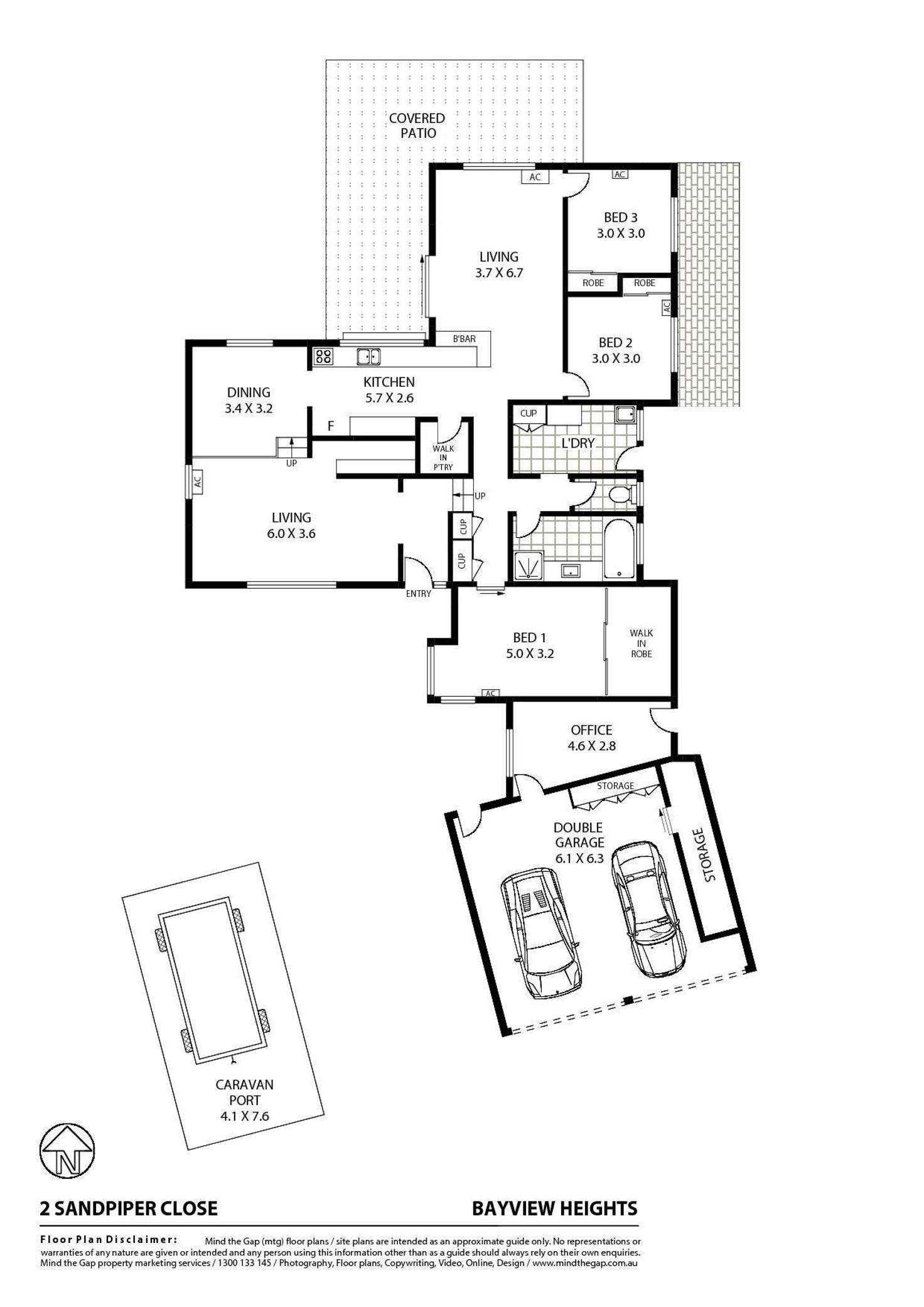 Floorplan of Homely house listing, 2 Sandpiper Court, Bayview Heights QLD 4868