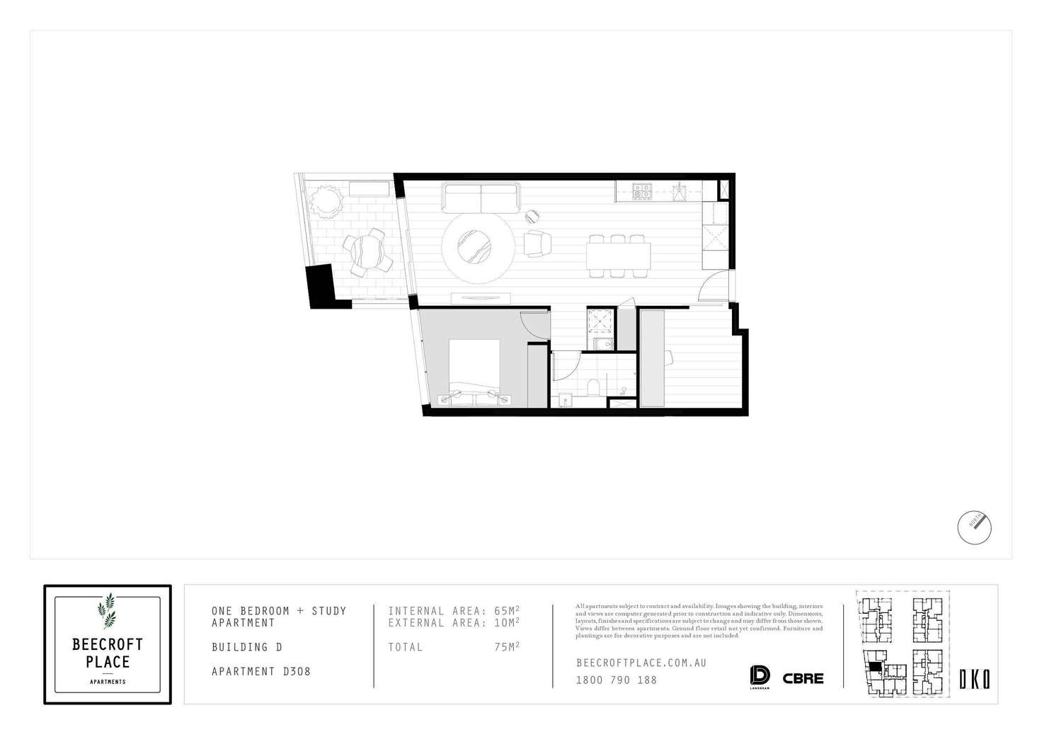 Floorplan of Homely apartment listing, Level 3/4.307/18 Hannah Street, Beecroft NSW 2119