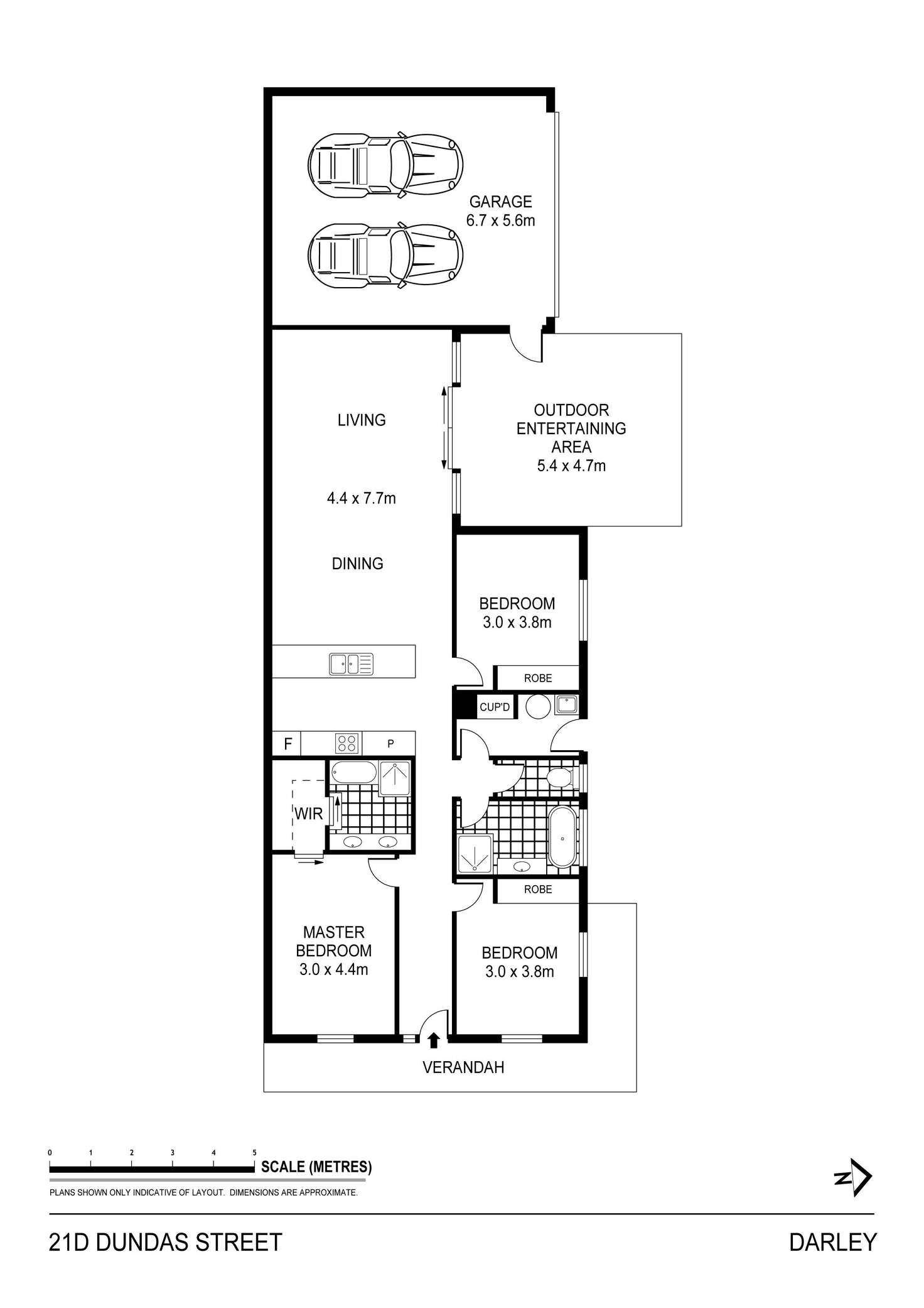 Floorplan of Homely unit listing, 21 D Dundas Street, Bacchus Marsh VIC 3340