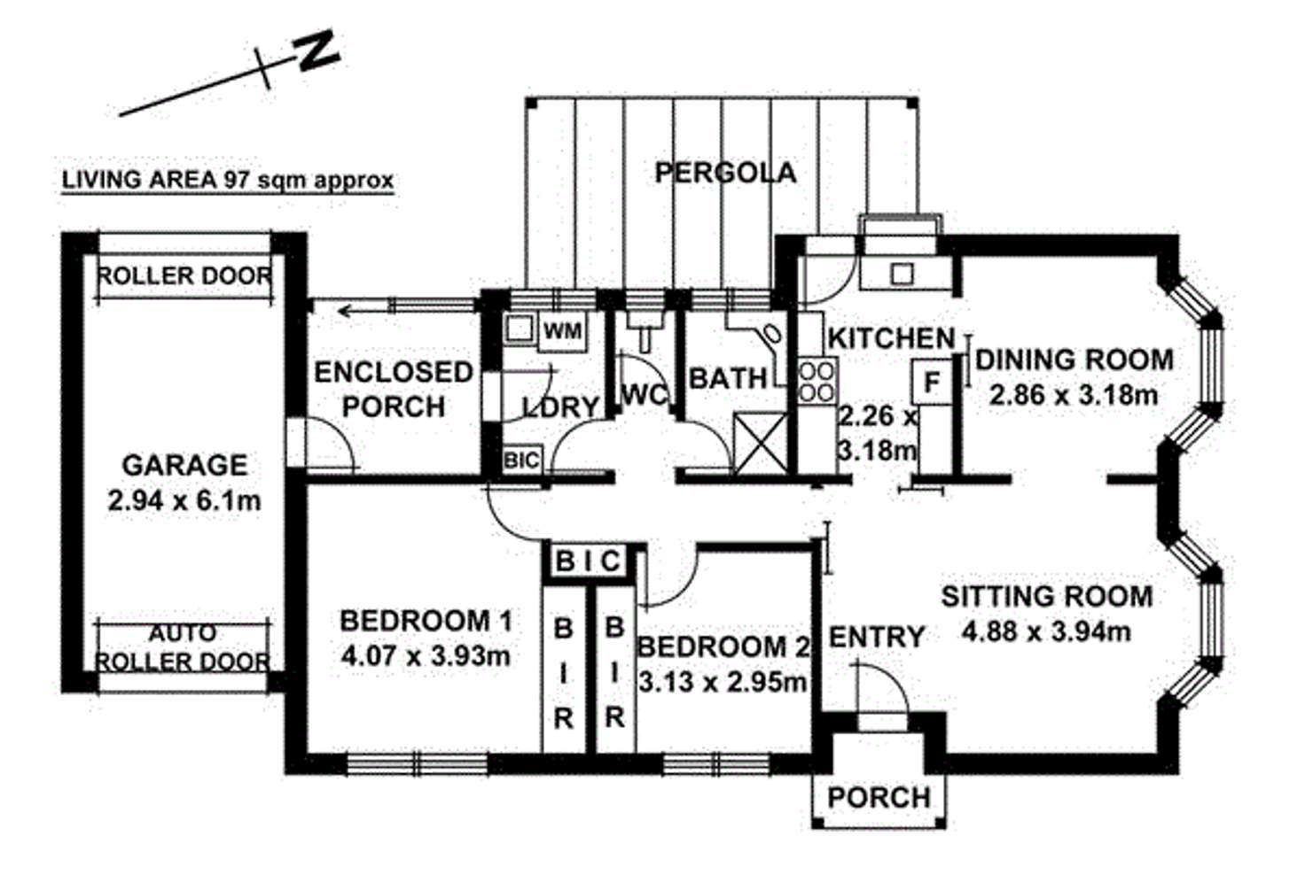 Floorplan of Homely unit listing, 1/7 Gilding Street, Royston Park SA 5070