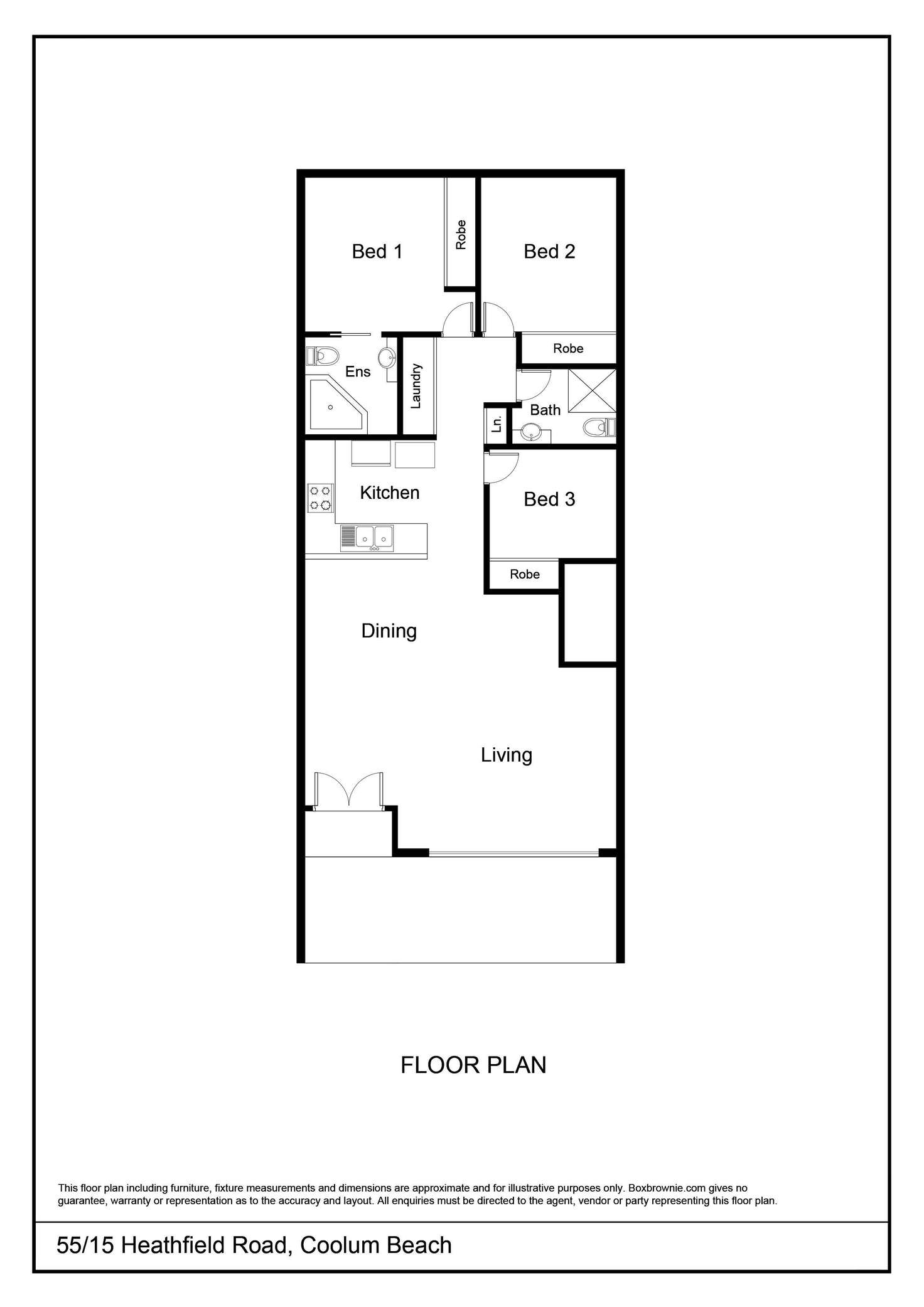 Floorplan of Homely unit listing, 55/15 Heathfield Road, Coolum Beach QLD 4573