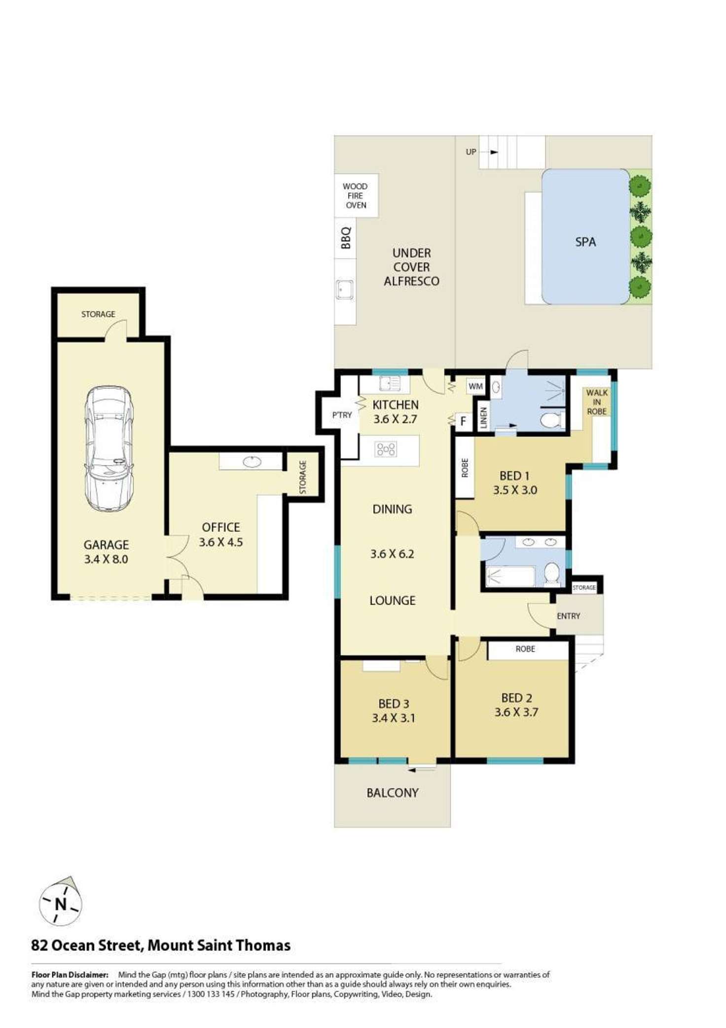 Floorplan of Homely house listing, 82 Ocean Street, Mount Saint Thomas NSW 2500