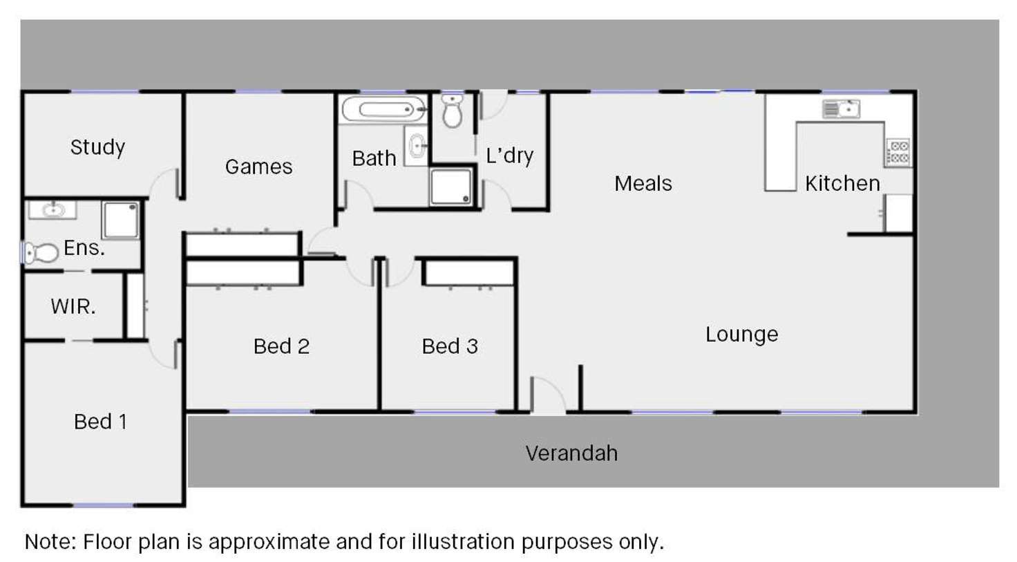 Floorplan of Homely house listing, 61 Oak Avenue, Birdwoodton VIC 3505