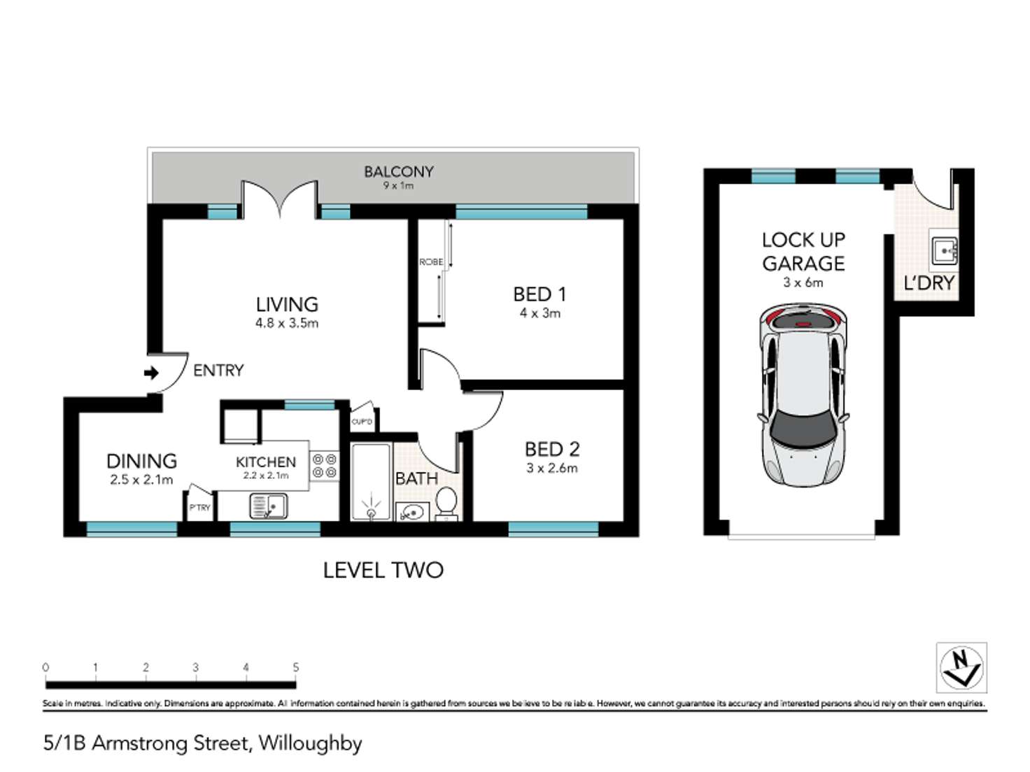 Floorplan of Homely apartment listing, 5/1B Armstrong Street, Willoughby NSW 2068
