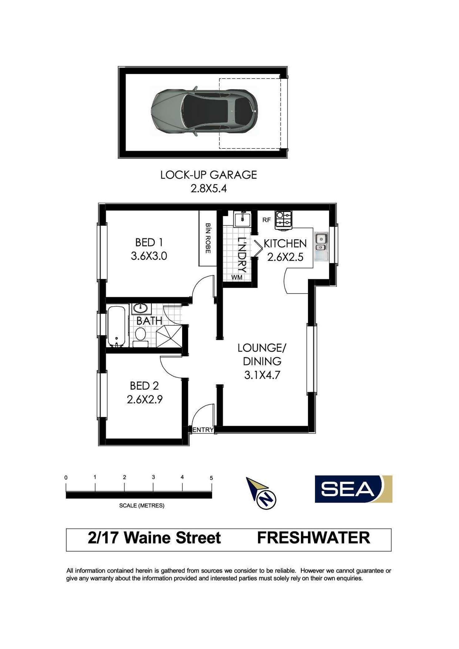 Floorplan of Homely unit listing, 2/17 Waine Street, Freshwater NSW 2096