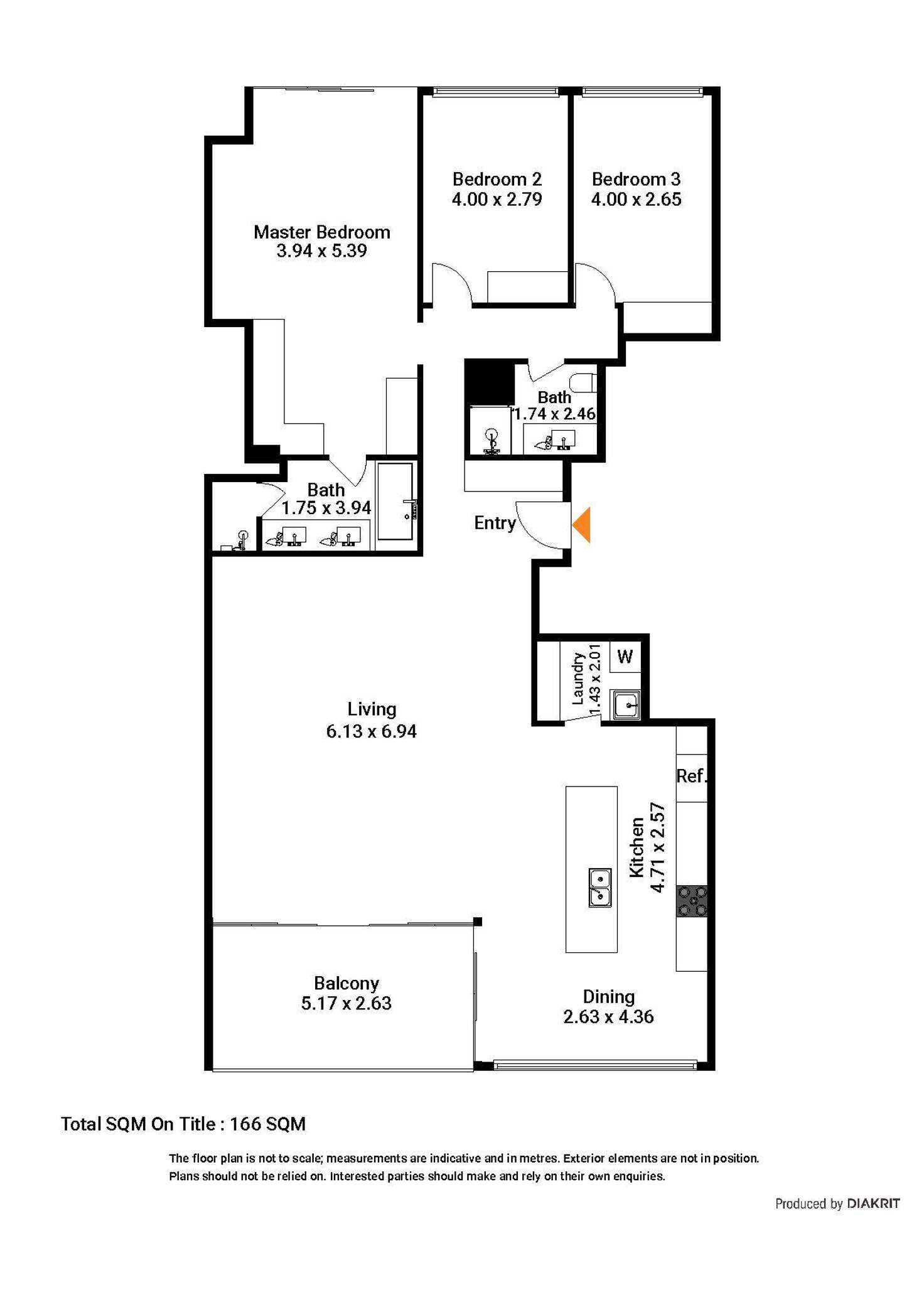Floorplan of Homely apartment listing, 206/8 Wharf Crescent, Pyrmont NSW 2009