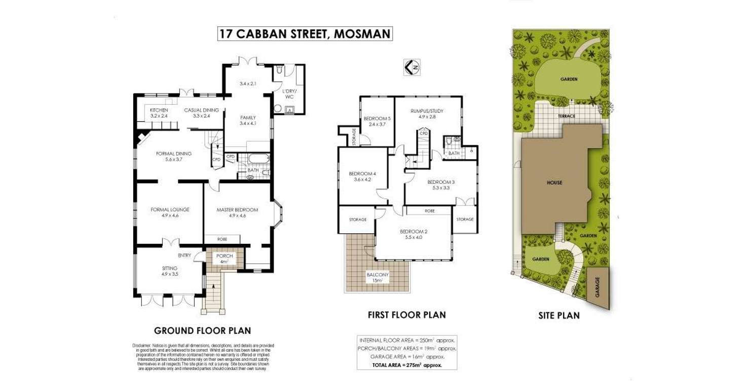 Floorplan of Homely house listing, 17 Cabban Street, Mosman NSW 2088