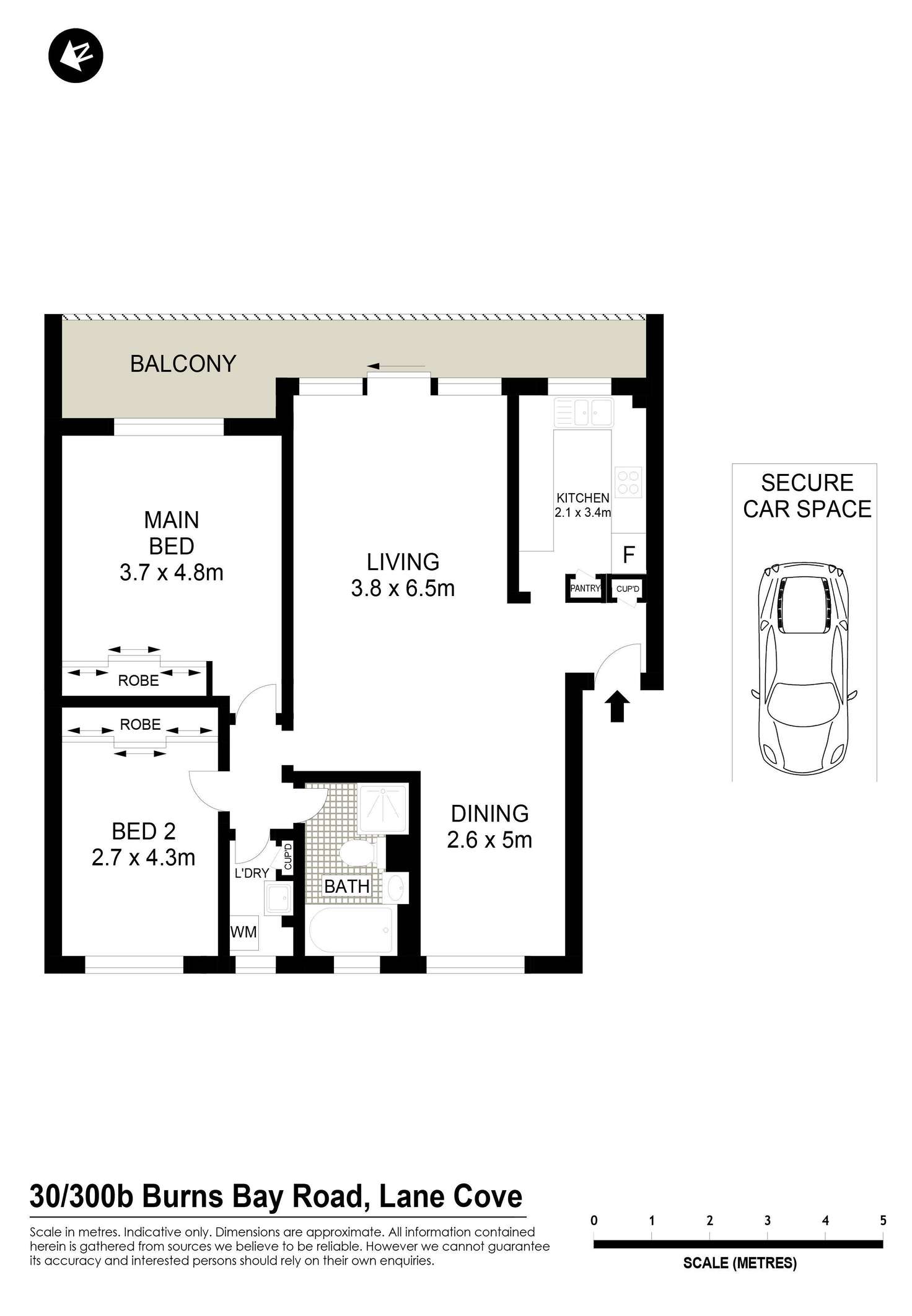 Floorplan of Homely apartment listing, 30/300B Burns Bay Road, Lane Cove NSW 2066
