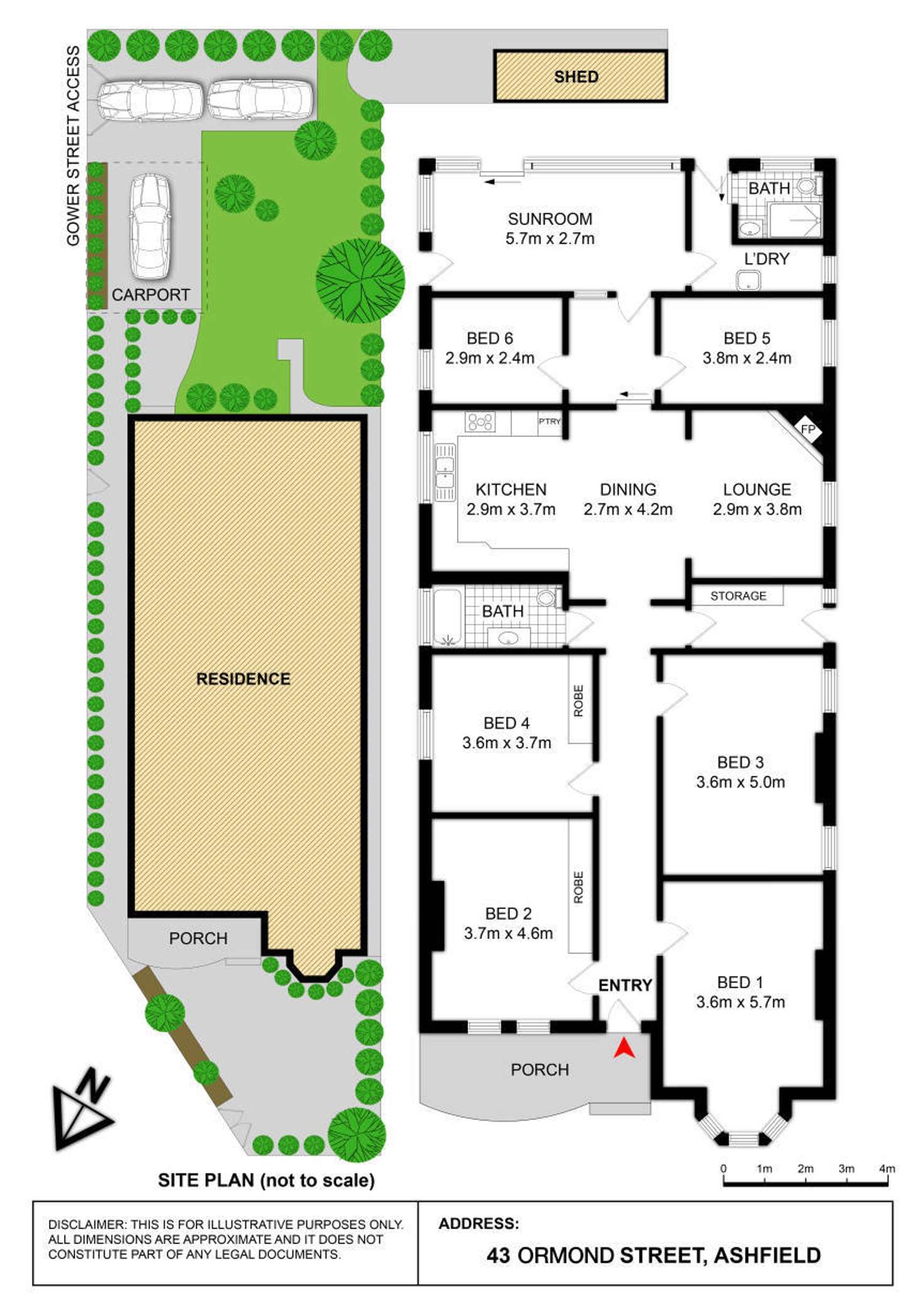 Floorplan of Homely house listing, 43 Ormond Street, Ashfield NSW 2131