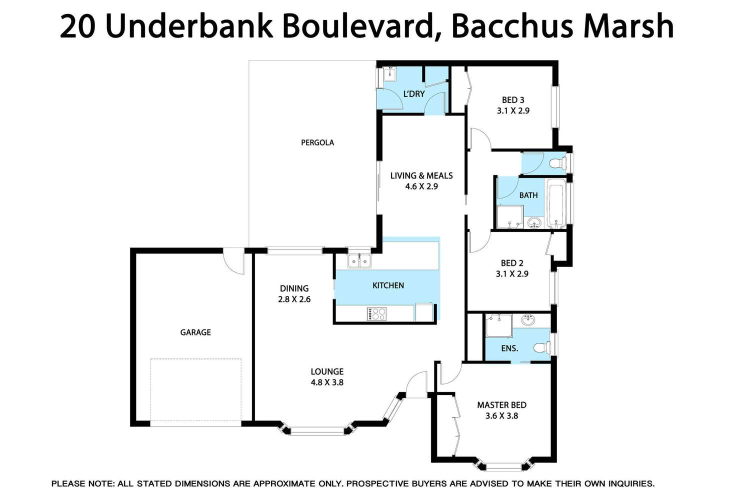 Floorplan of Homely house listing, 20 Underbank Boulevard, Bacchus Marsh VIC 3340
